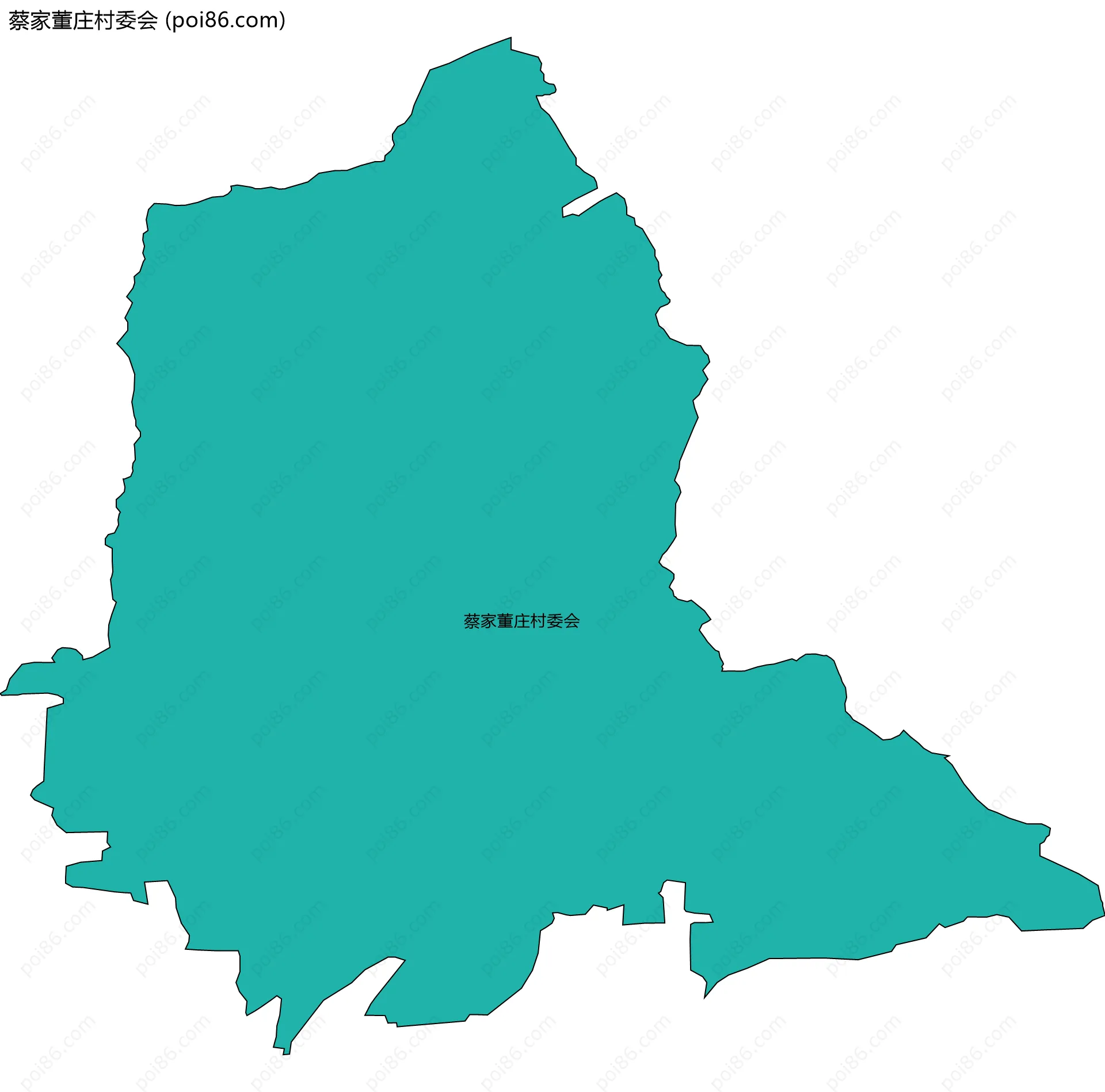 蔡家董庄村委会边界地图