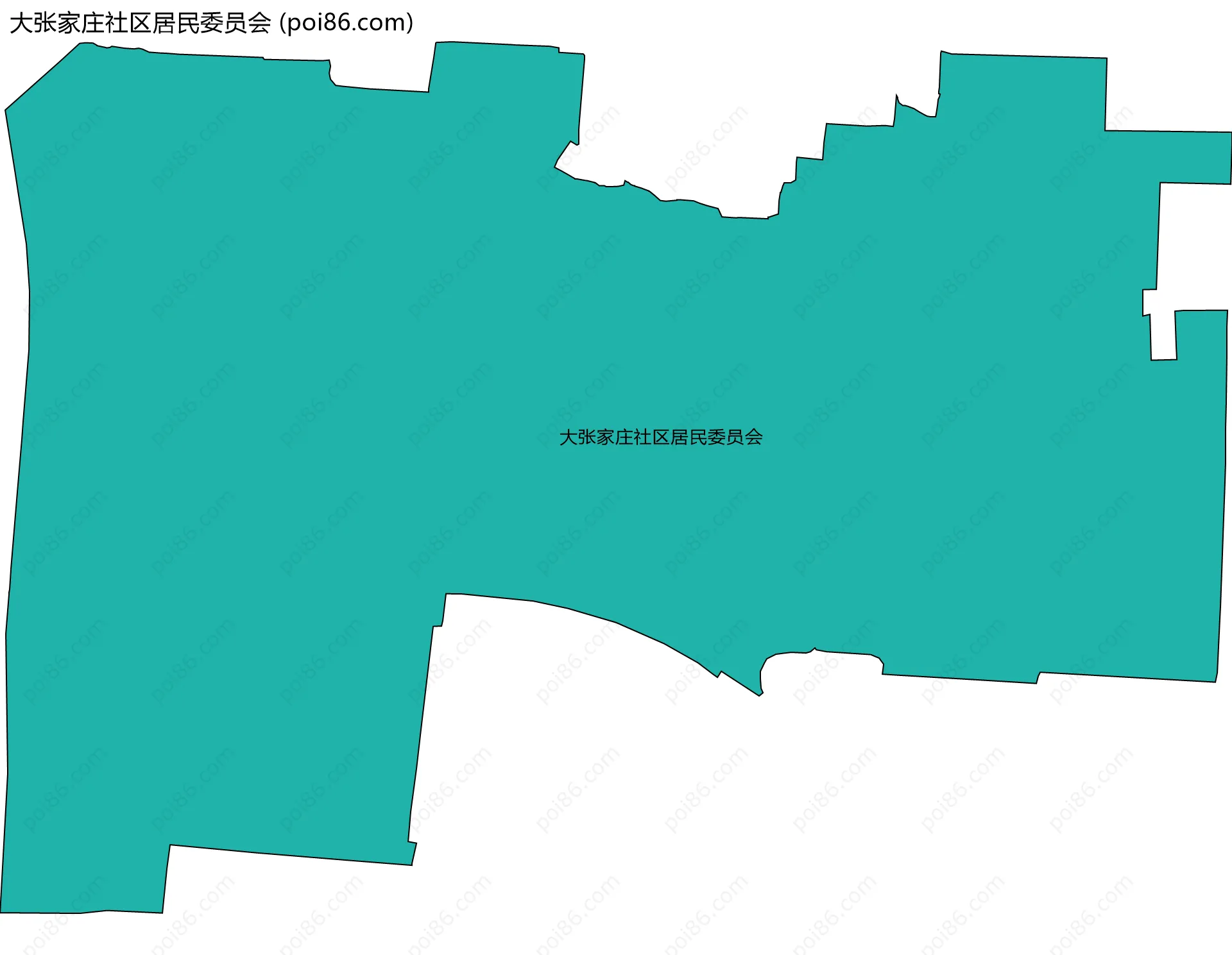 大张家庄社区居民委员会边界地图