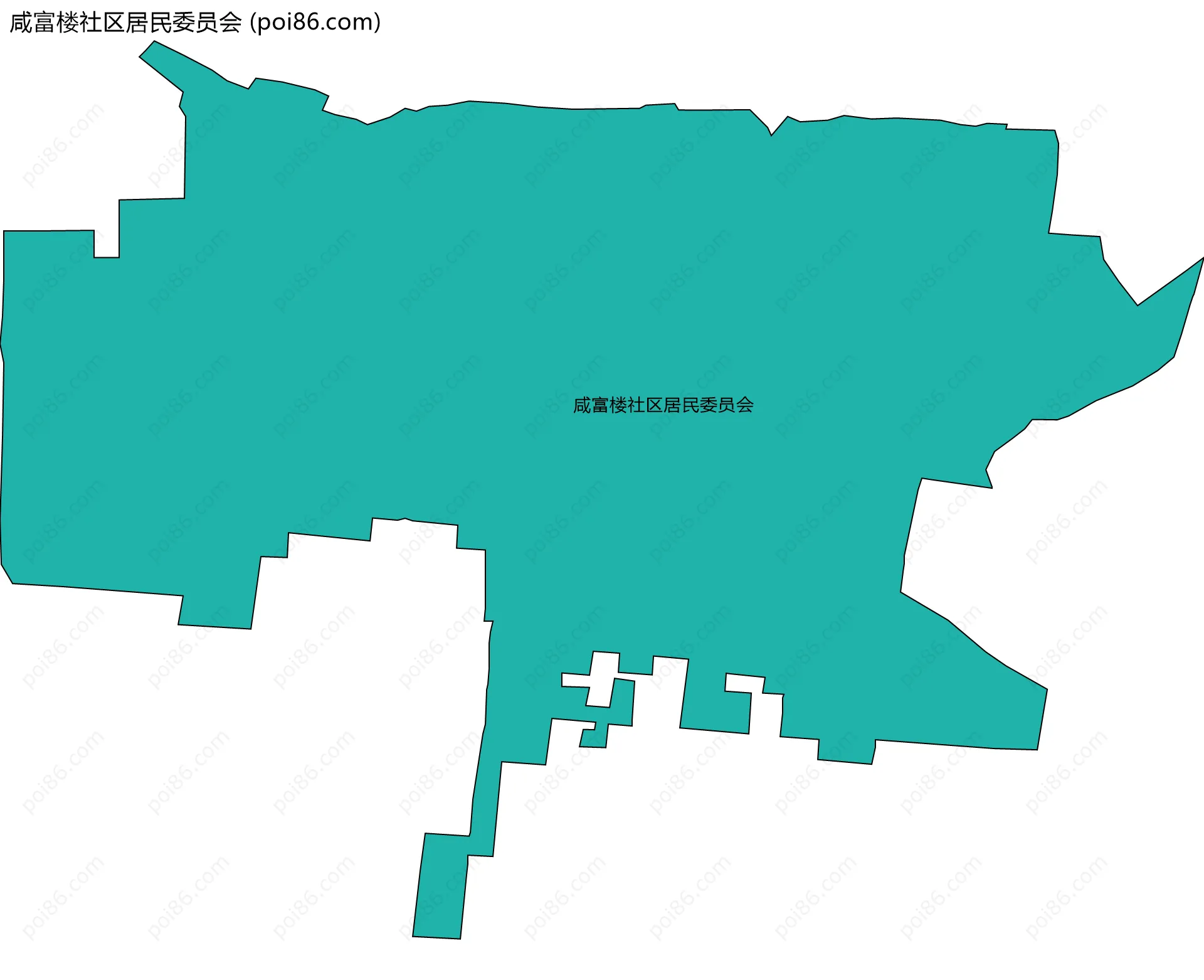 咸富楼社区居民委员会边界地图