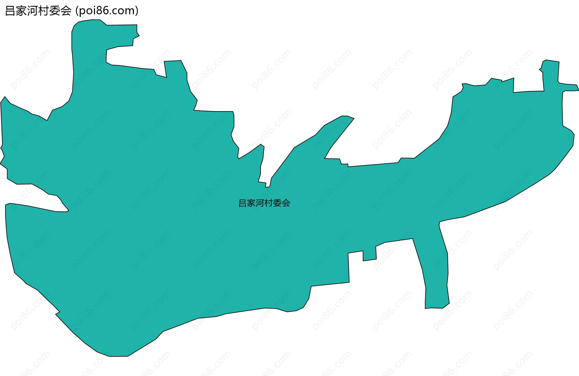 吕家河村委会边界地图