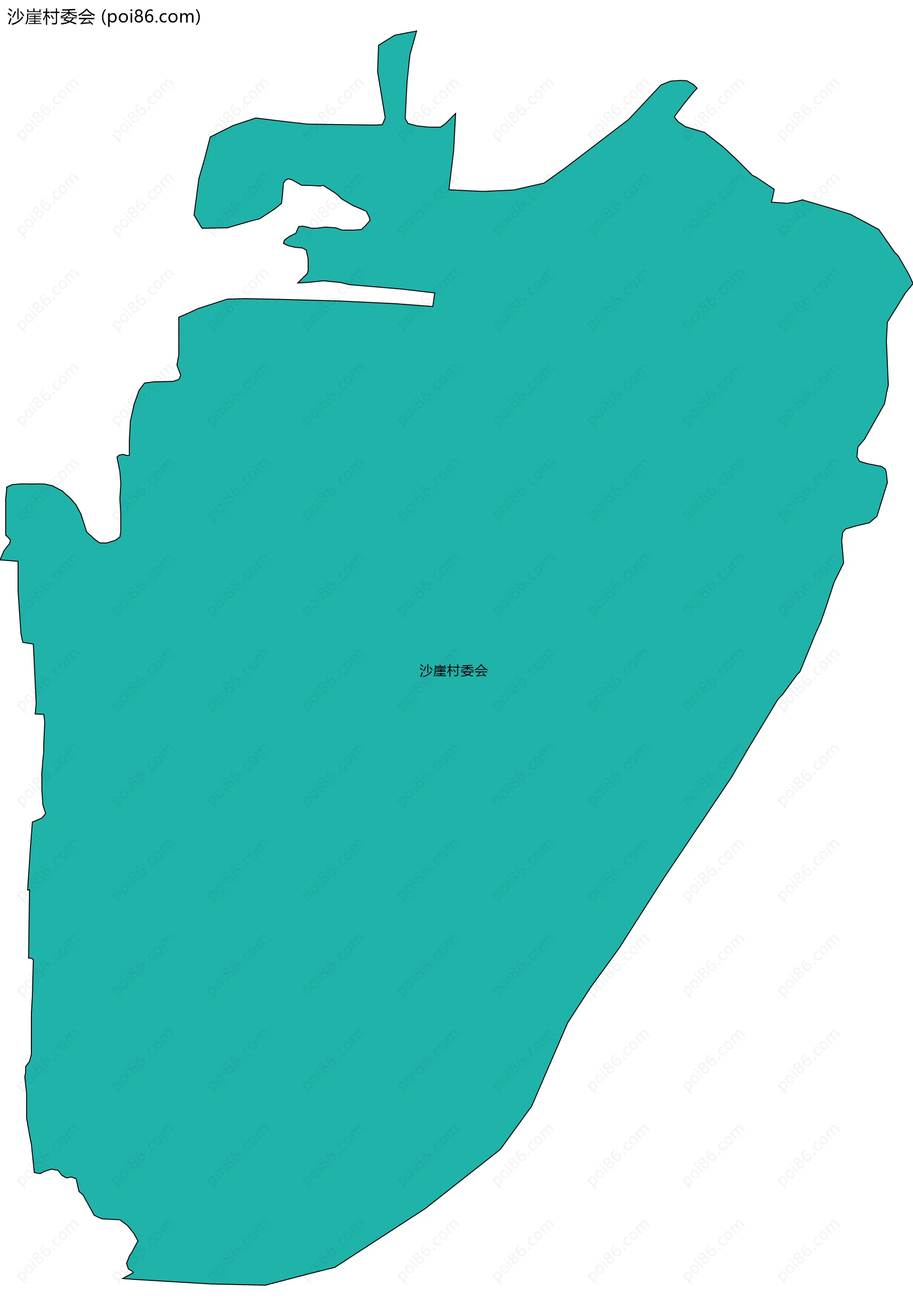 沙崖村委会边界地图