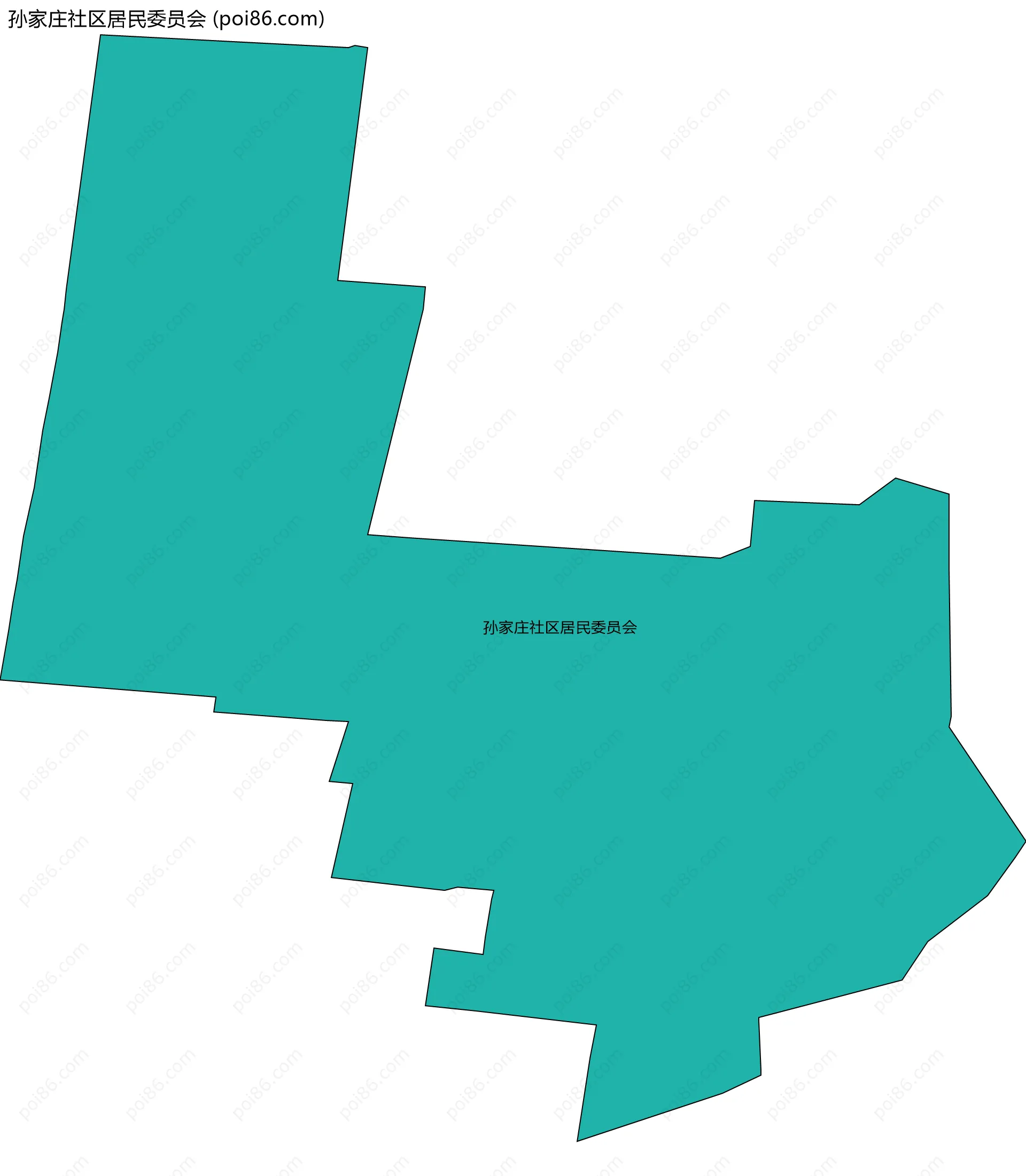 孙家庄社区居民委员会边界地图