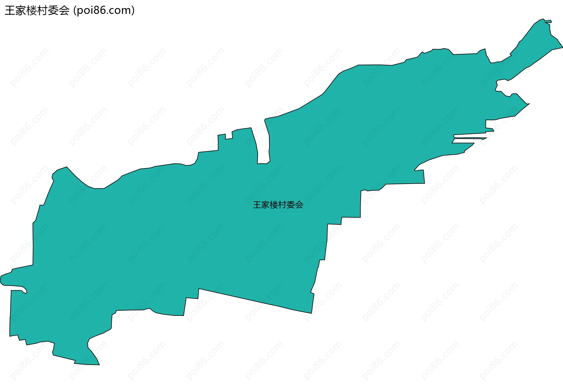 王家楼村委会边界地图