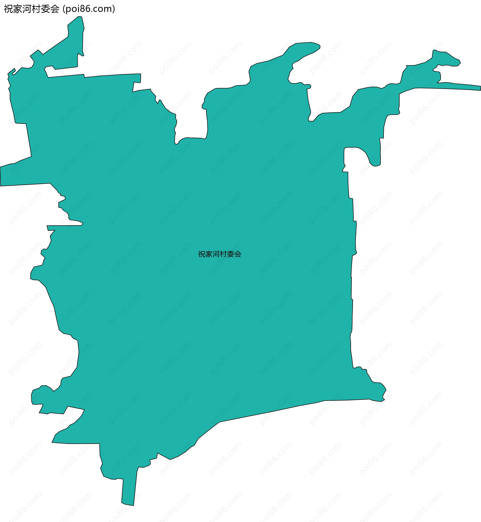 祝家河村委会边界地图