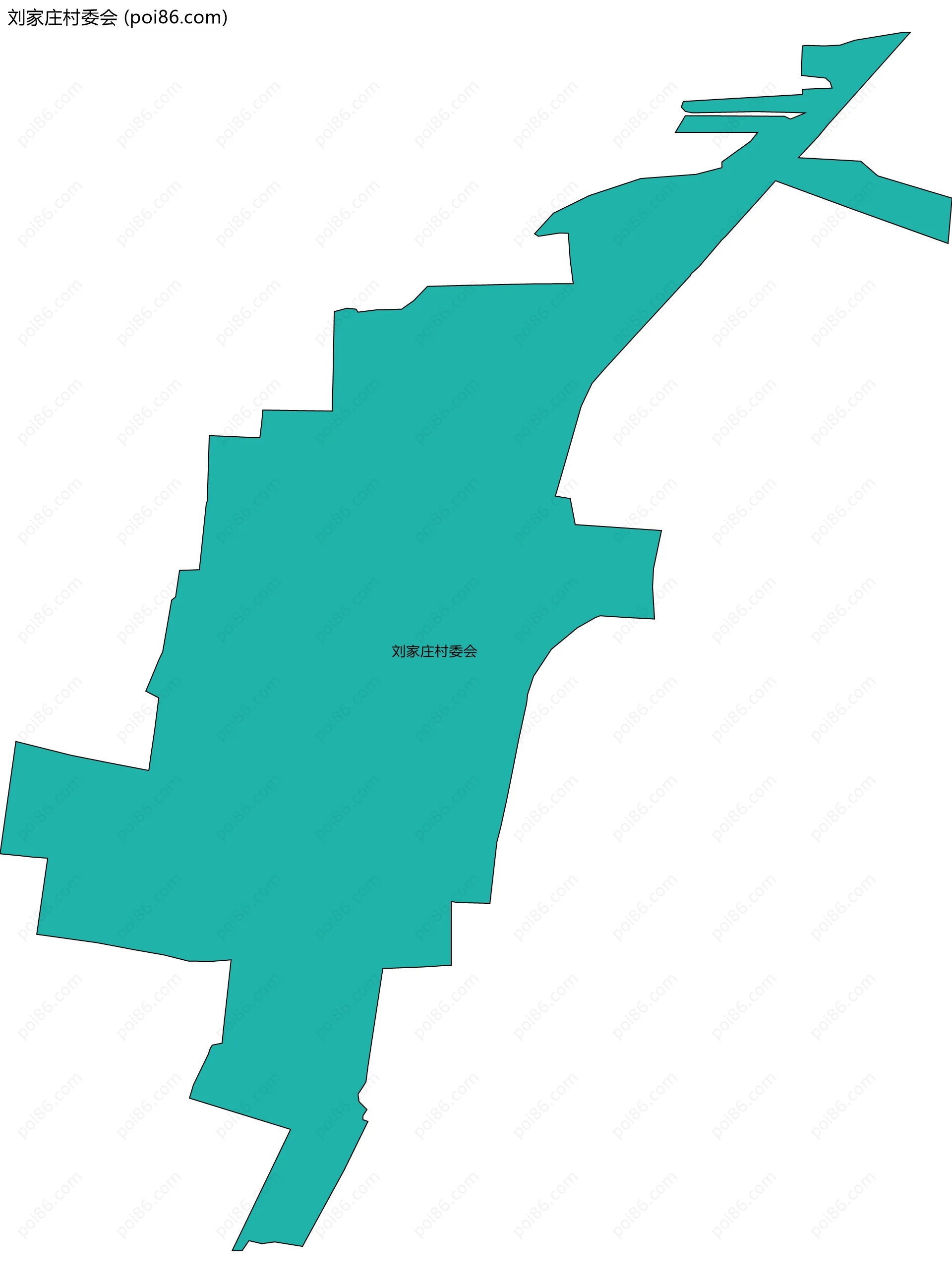 刘家庄村委会边界地图