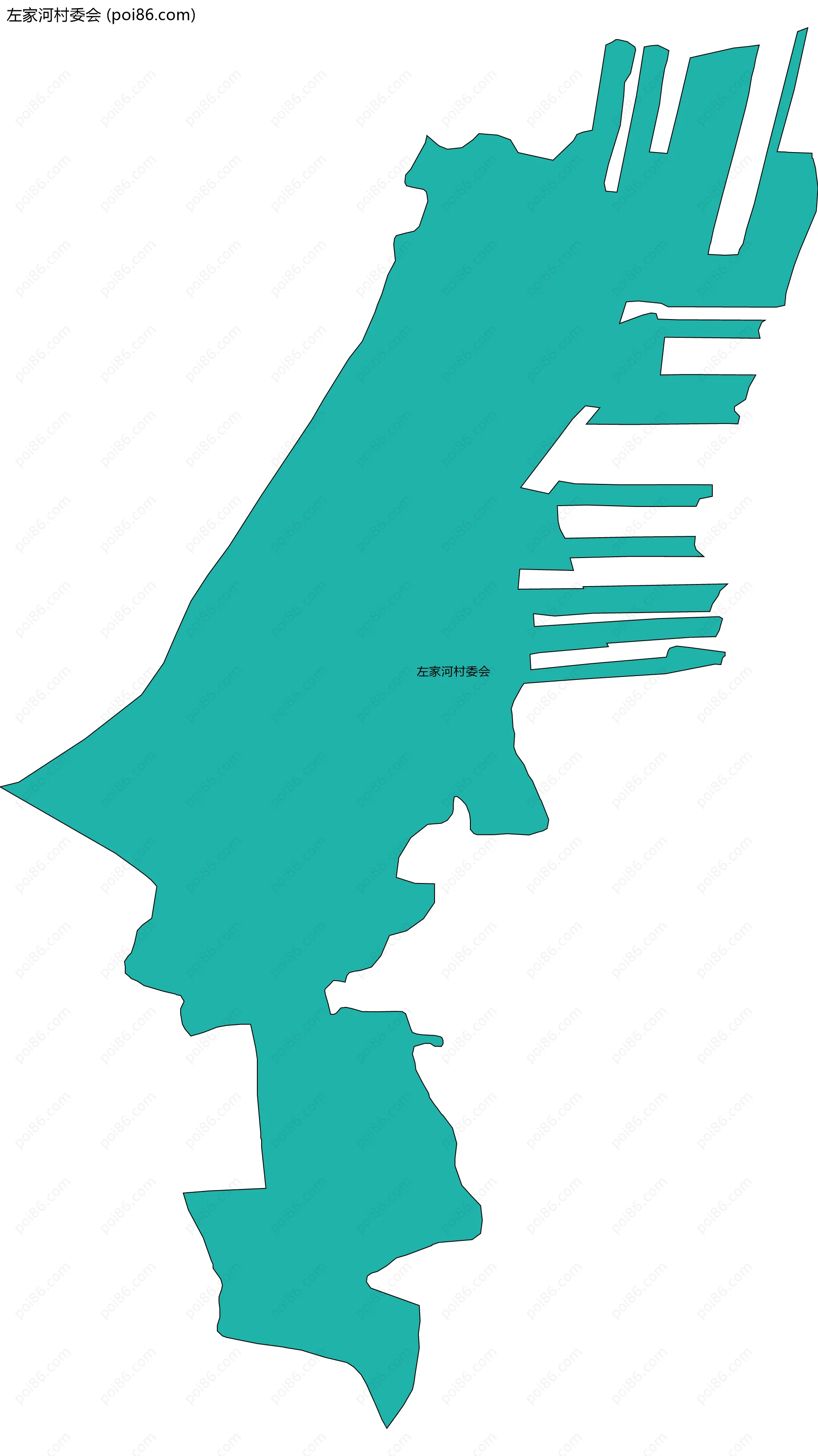 左家河村委会边界地图