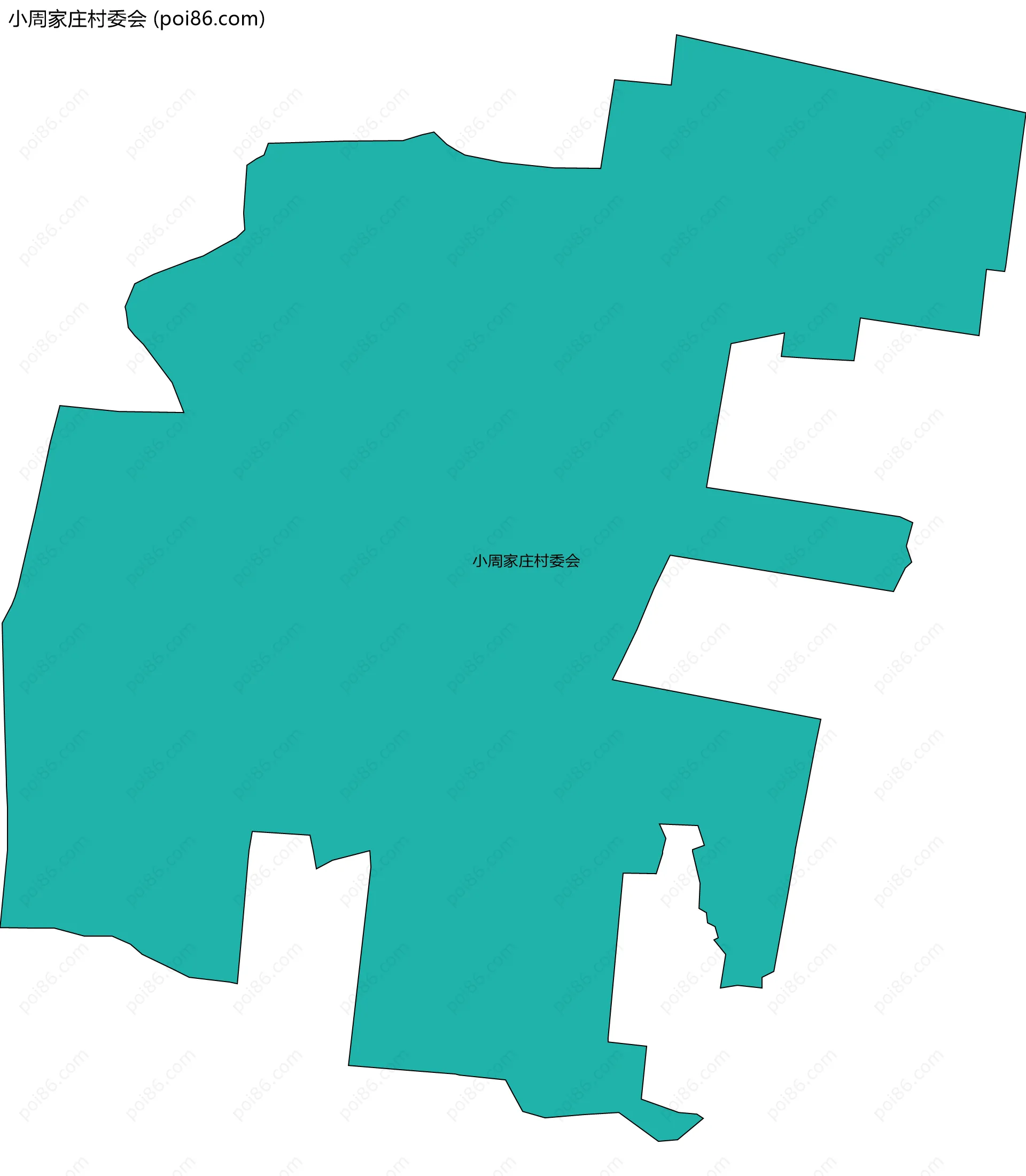 小周家庄村委会边界地图