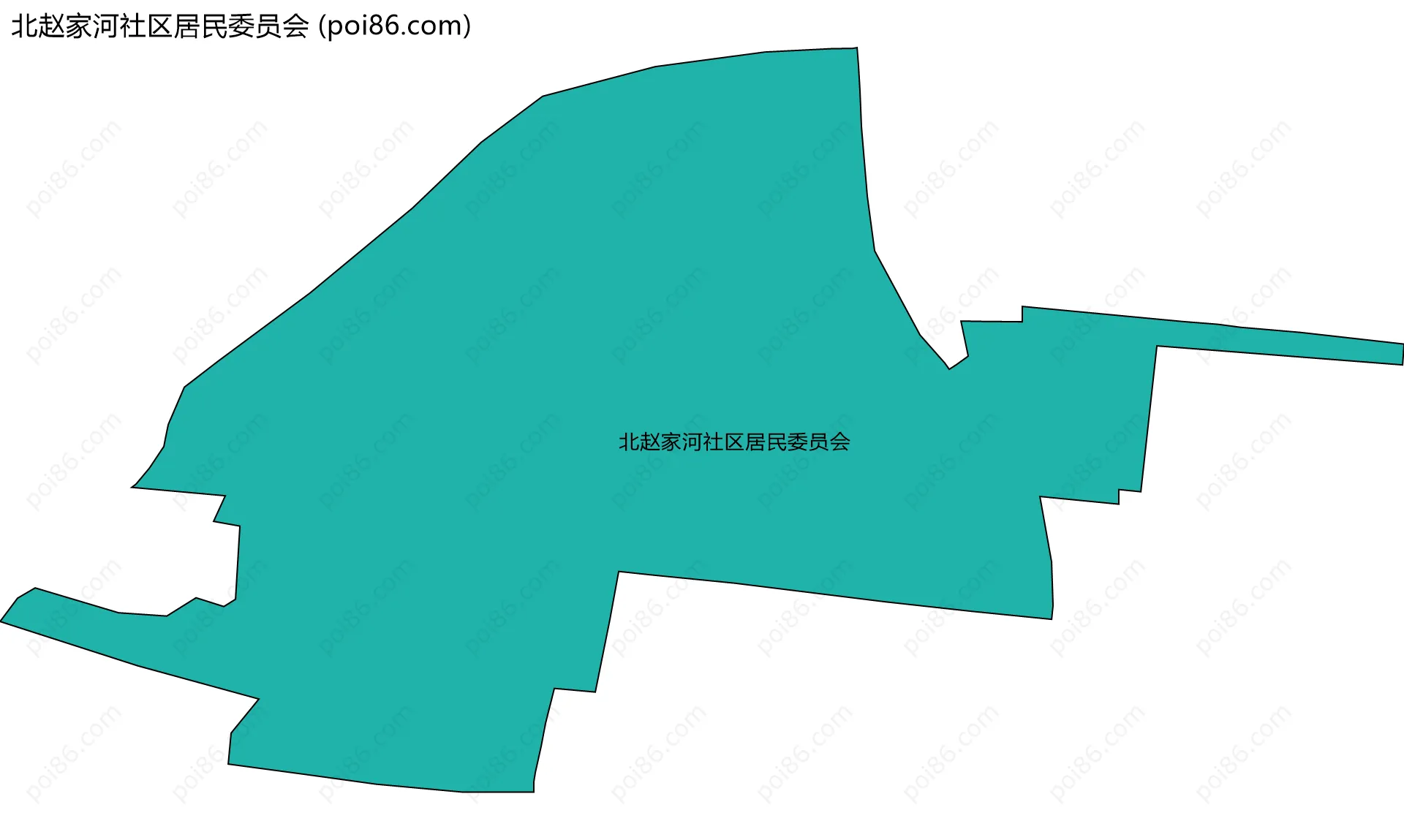 北赵家河社区居民委员会边界地图