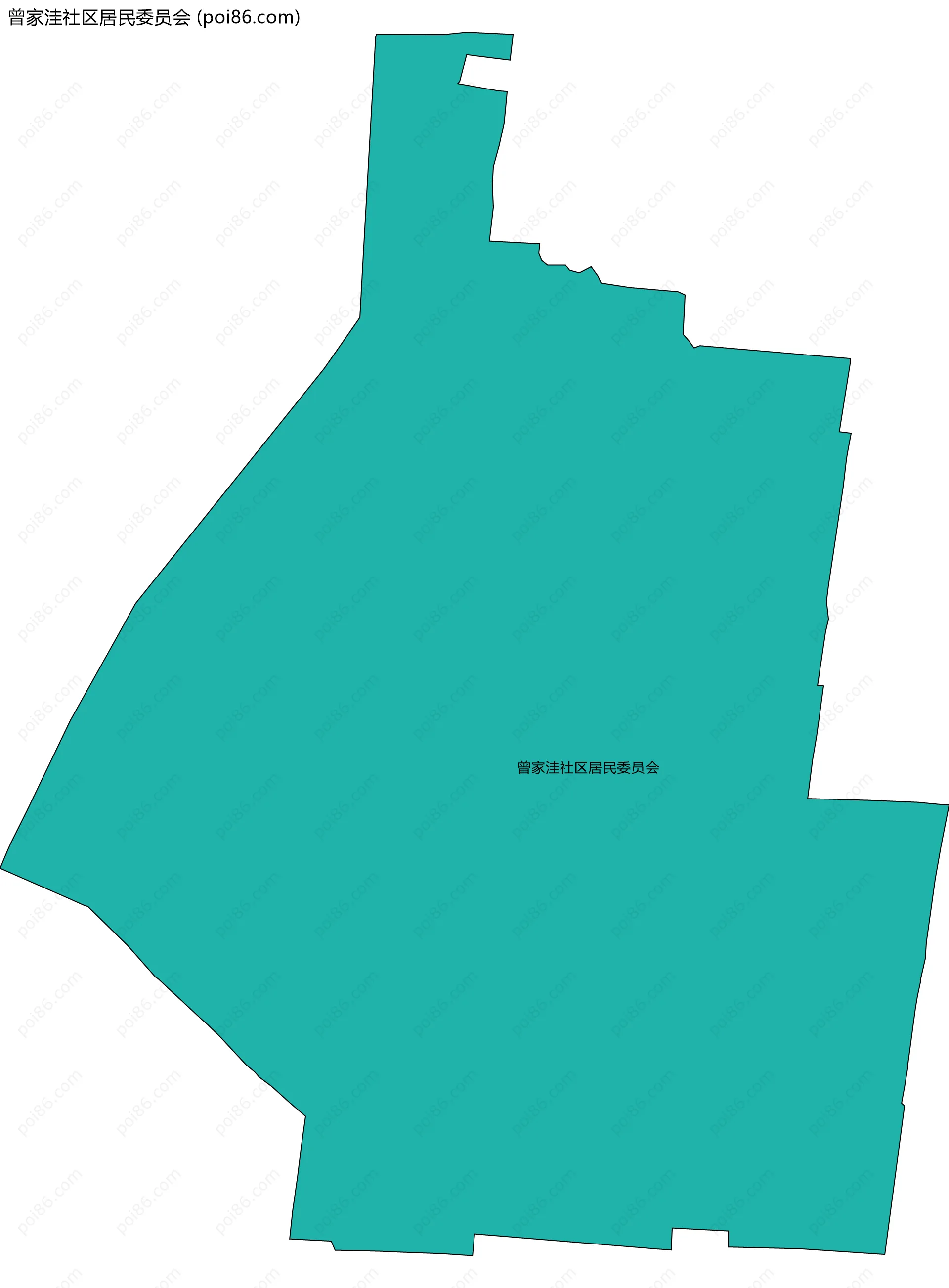 曾家洼社区居民委员会边界地图