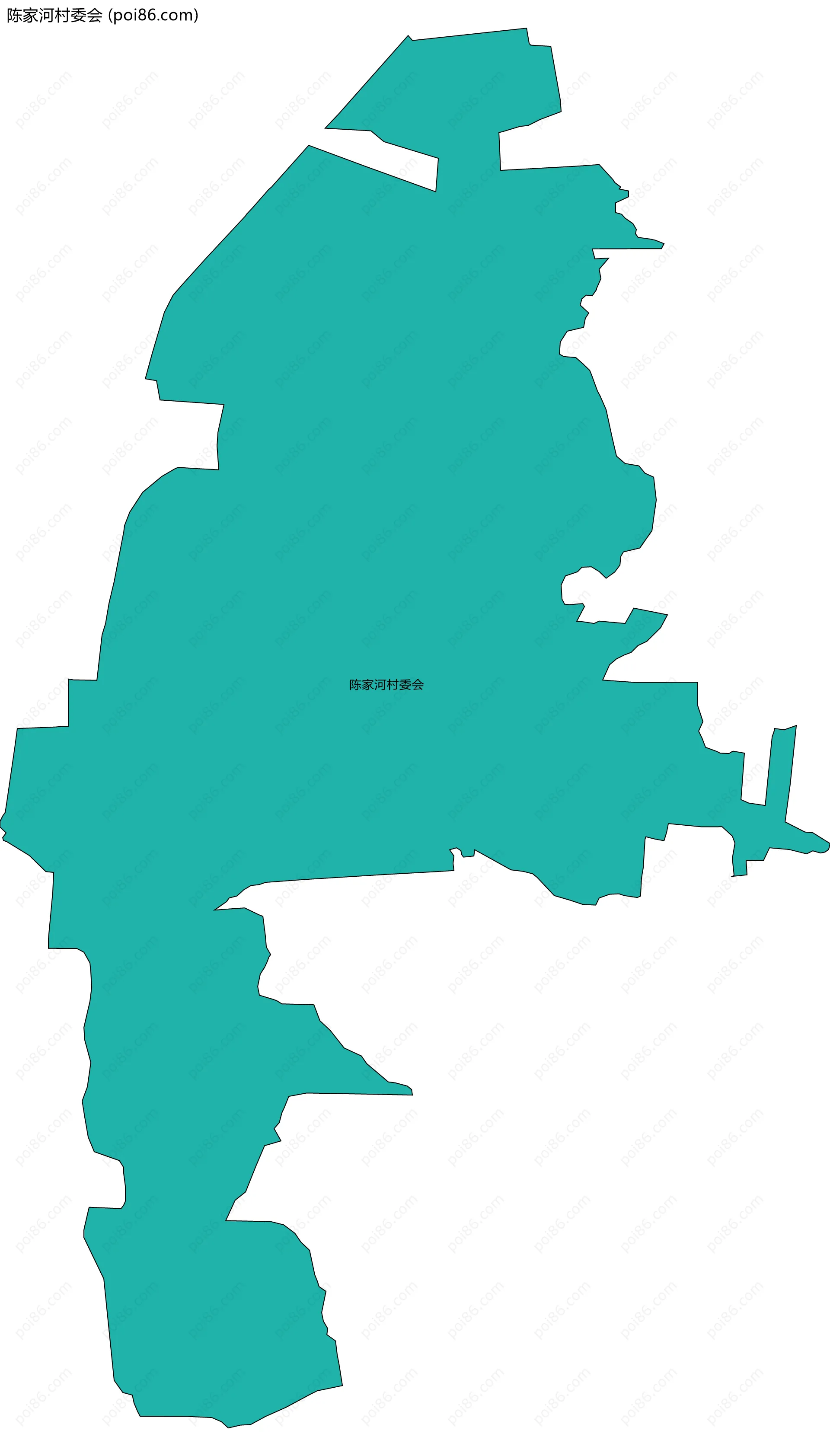 陈家河村委会边界地图