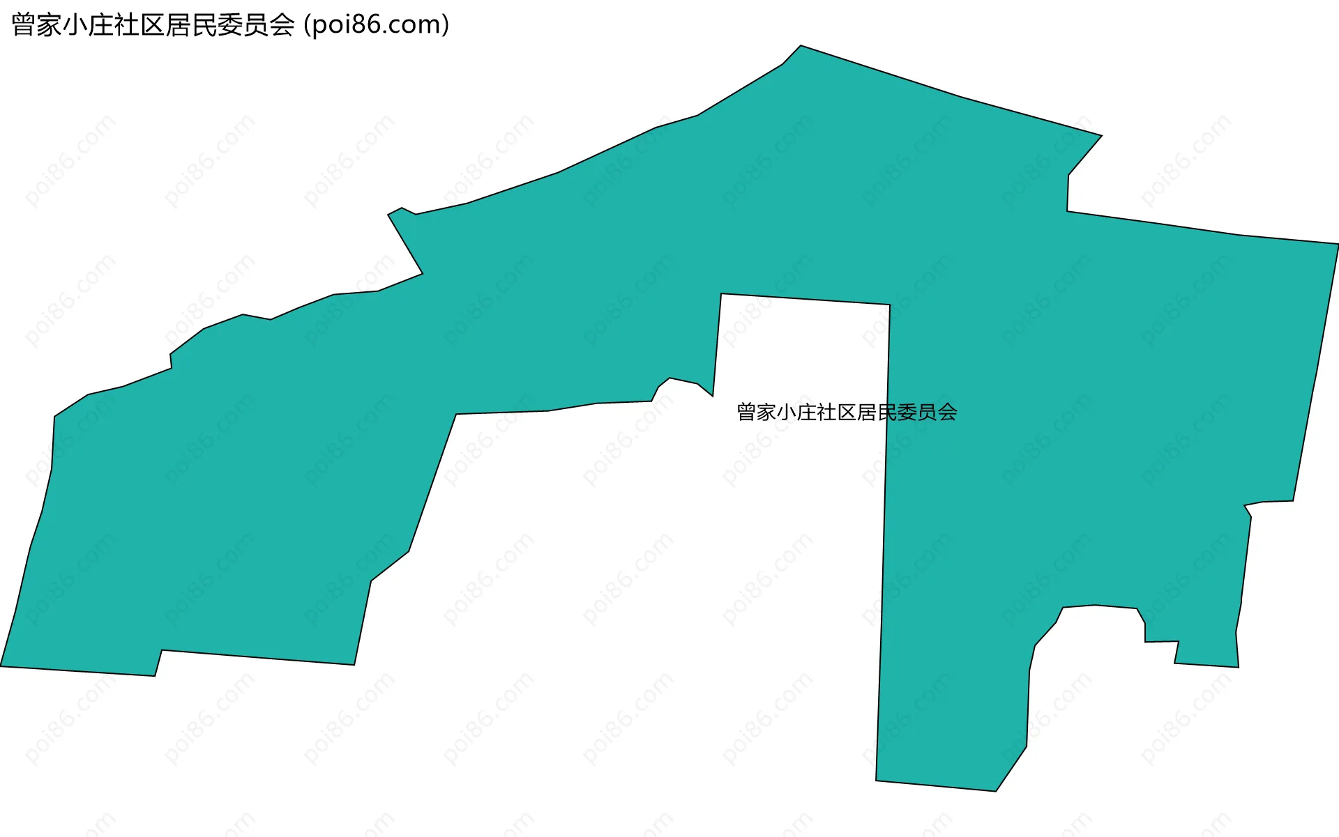曾家小庄社区居民委员会边界地图