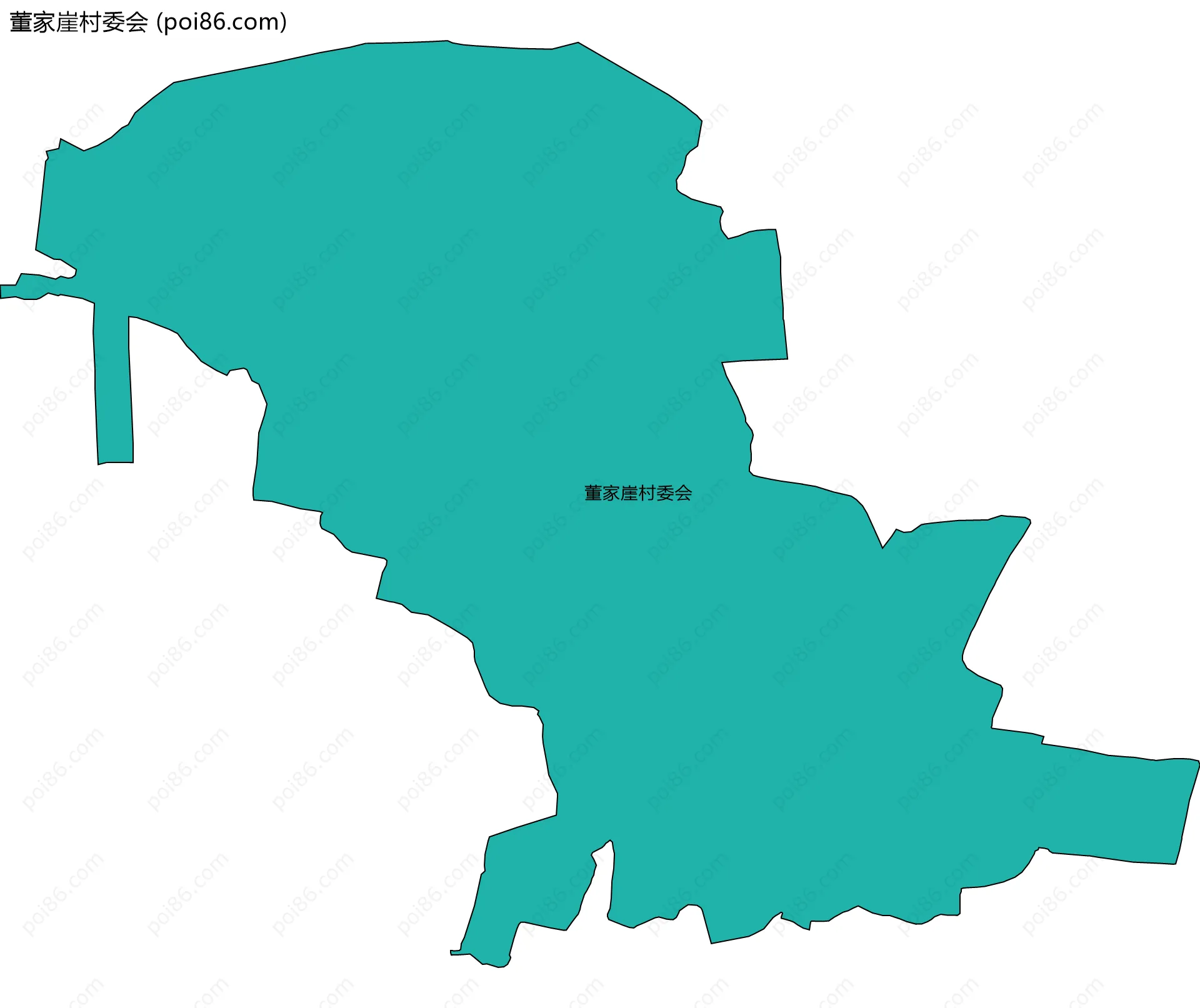 董家崖村委会边界地图