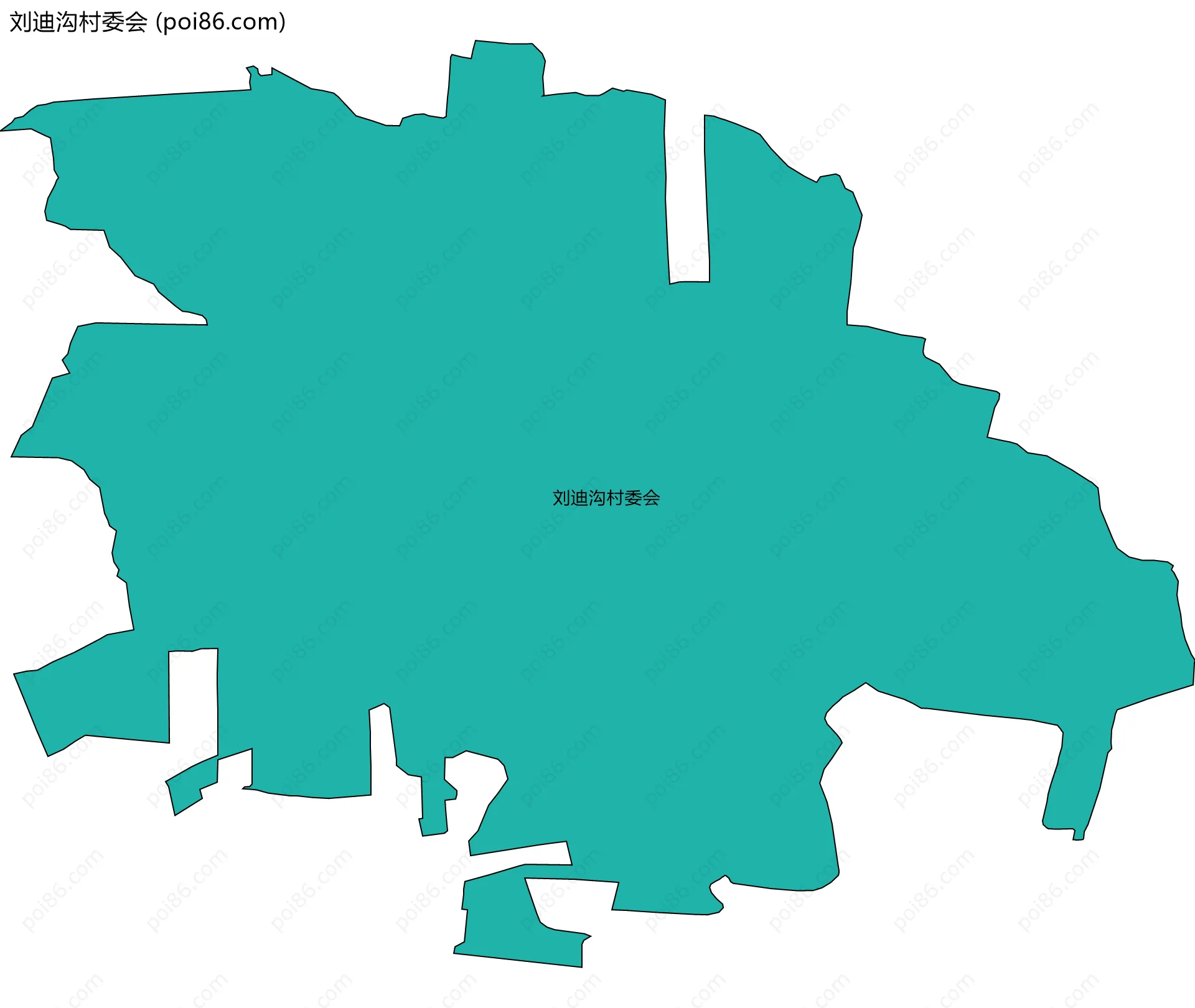 刘迪沟村委会边界地图