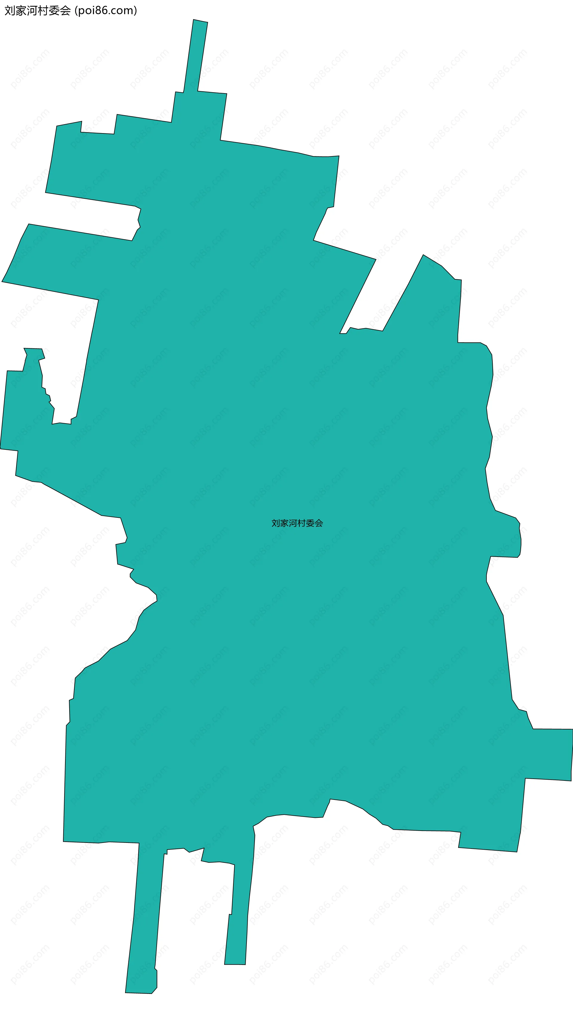 刘家河村委会边界地图