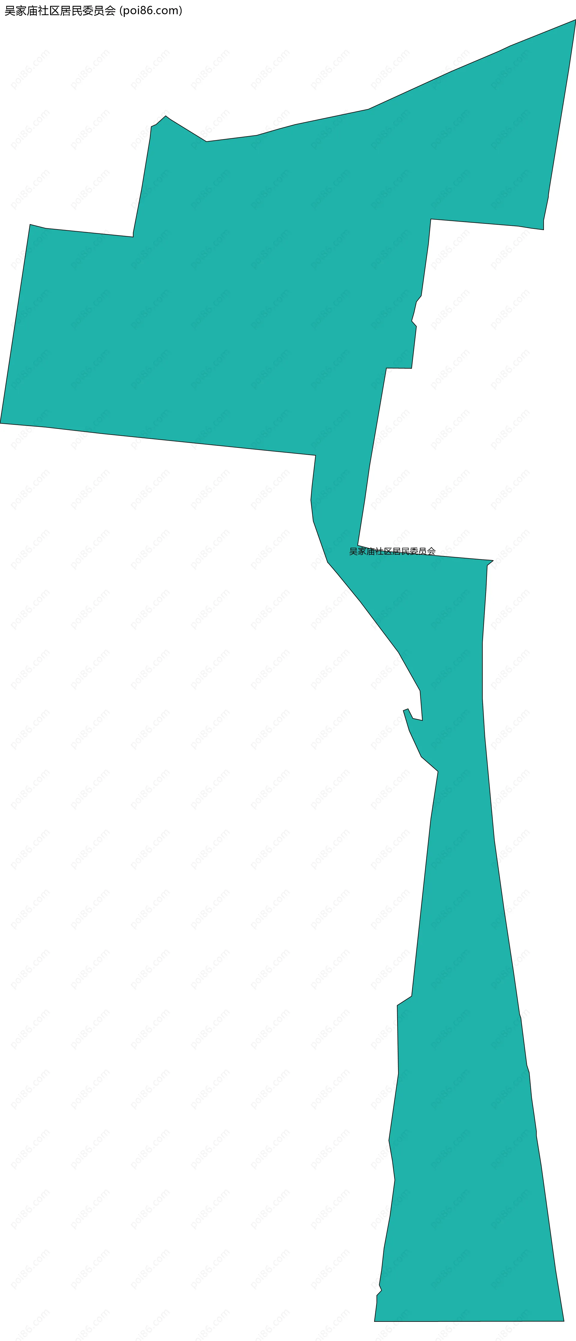 吴家庙社区居民委员会边界地图