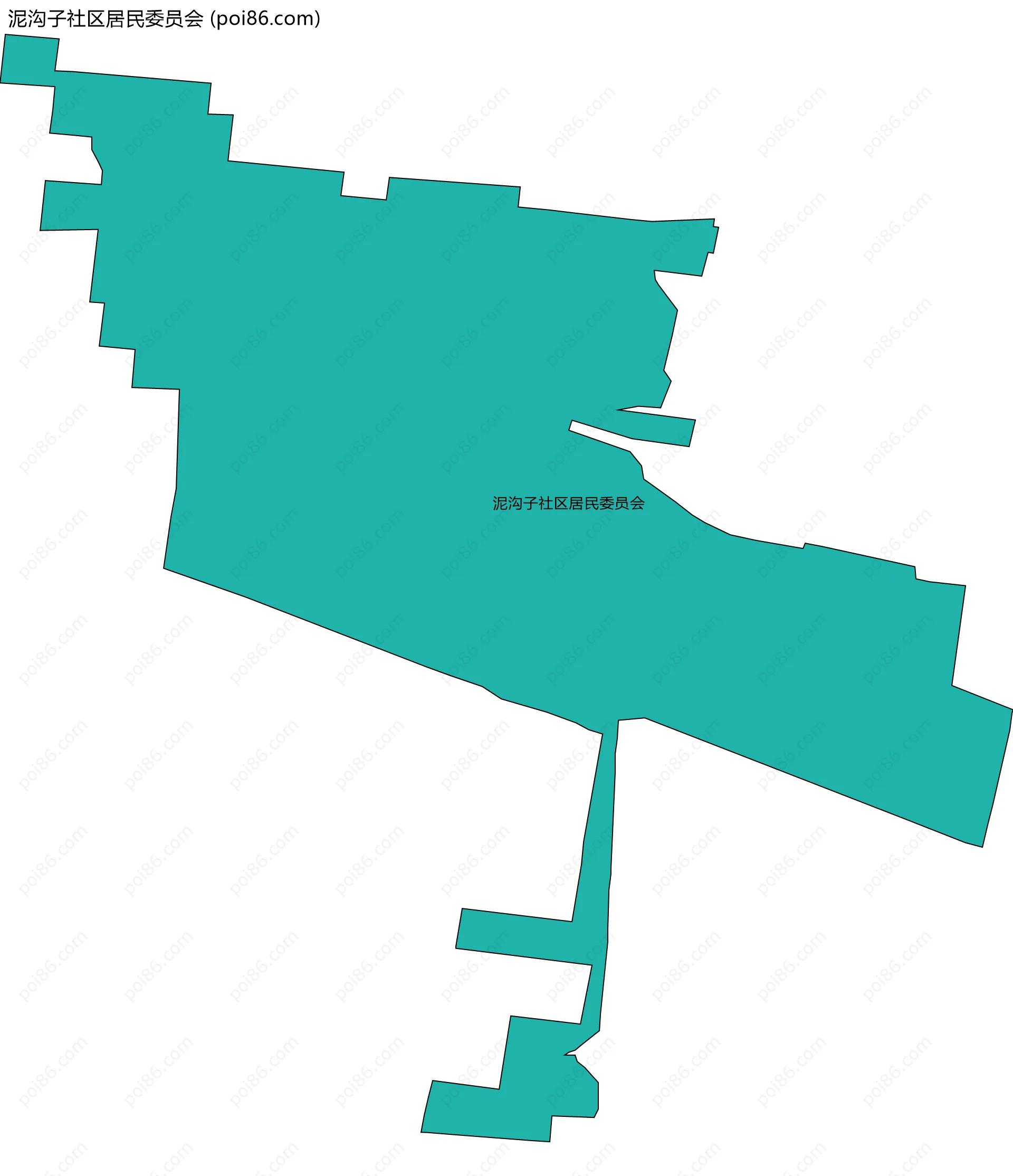泥沟子社区居民委员会边界地图