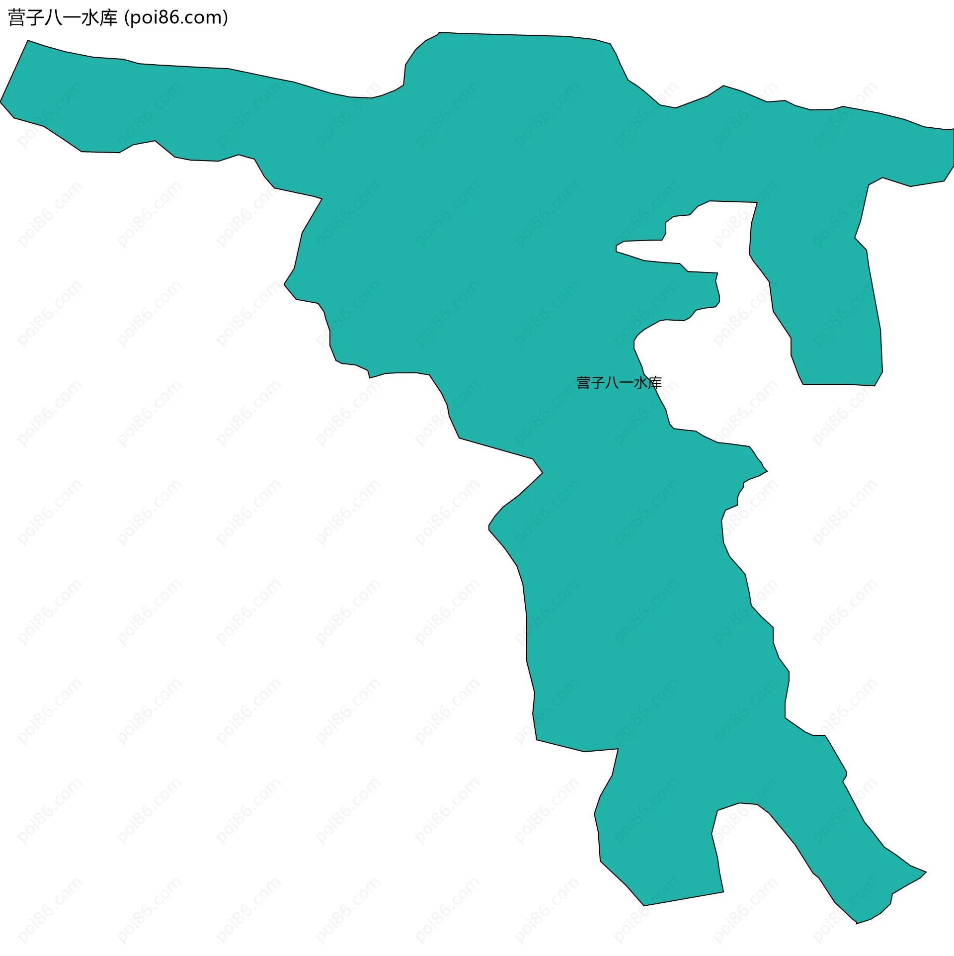 营子八一水库边界地图