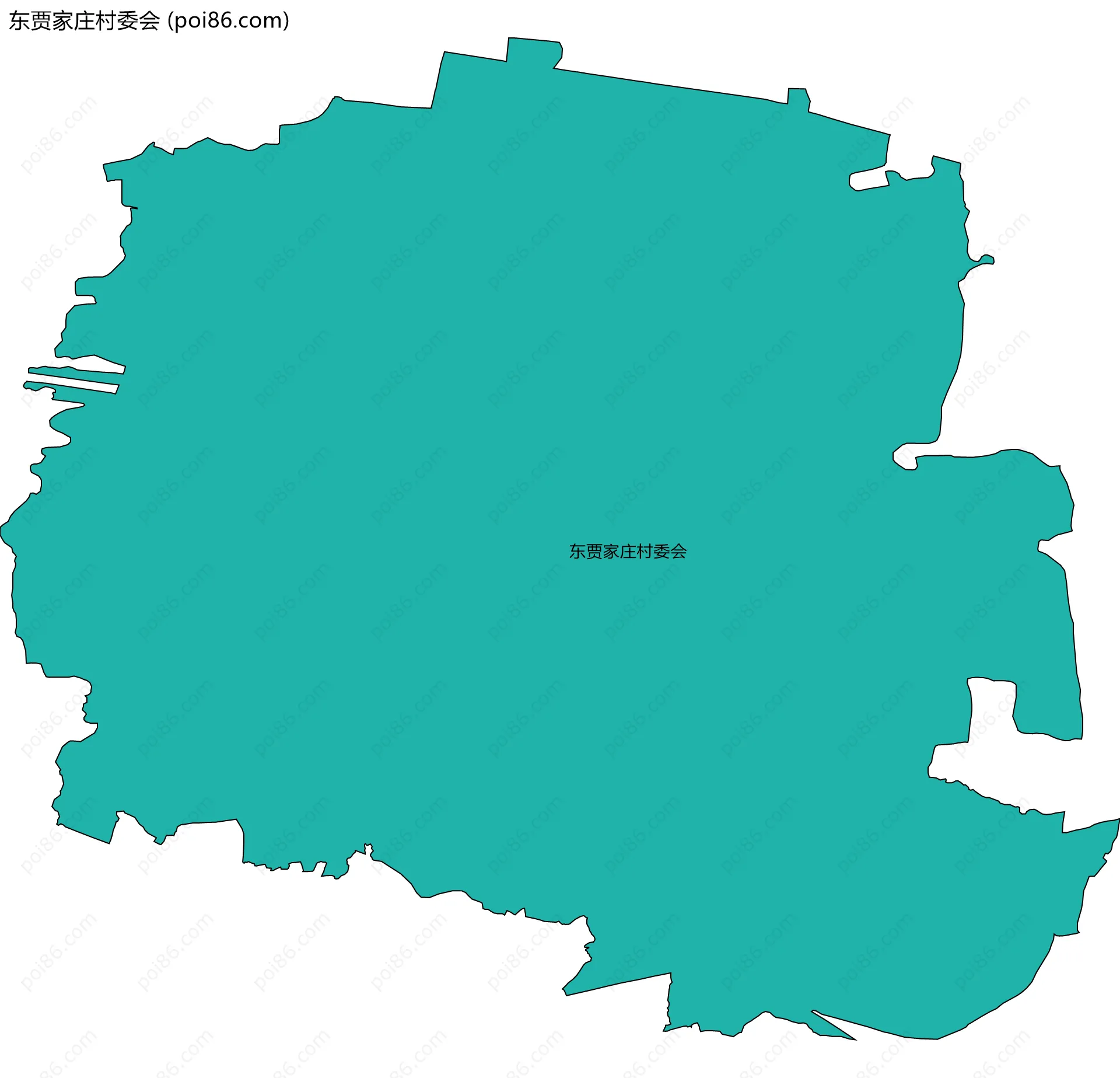 东贾家庄村委会边界地图