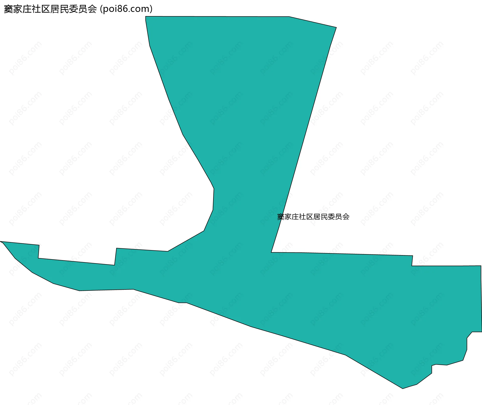 窦家庄社区居民委员会边界地图
