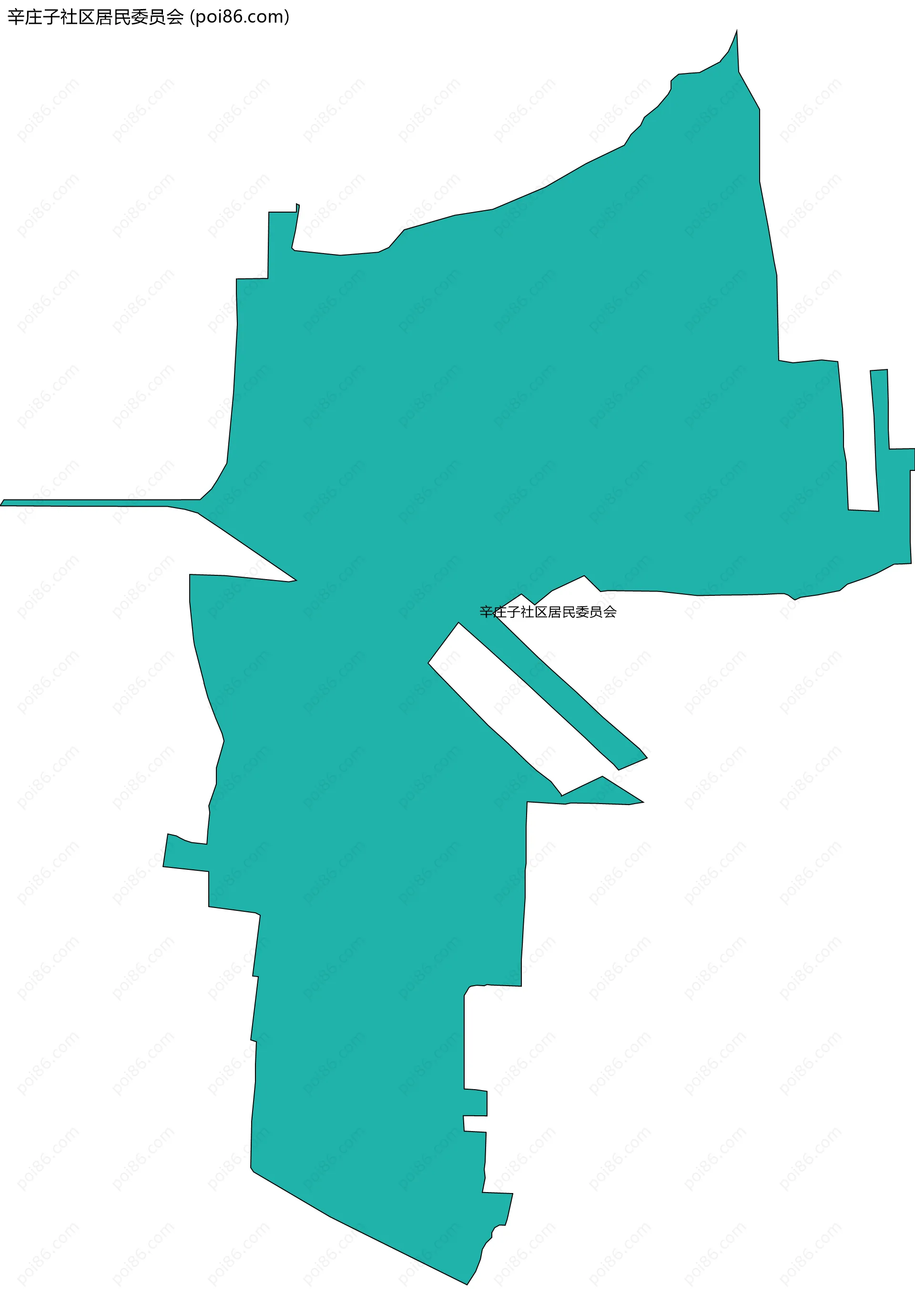 辛庄子社区居民委员会边界地图