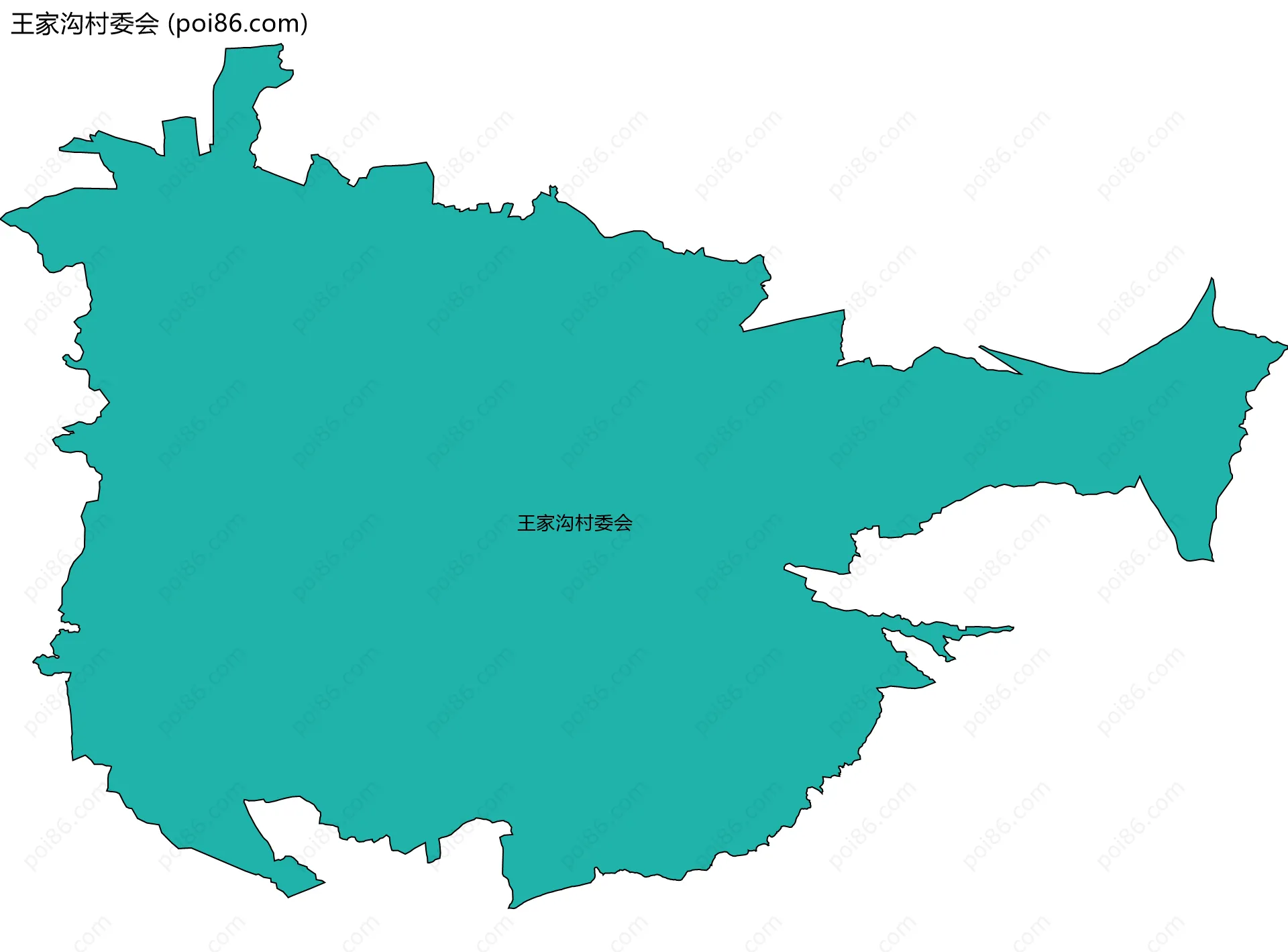 王家沟村委会边界地图