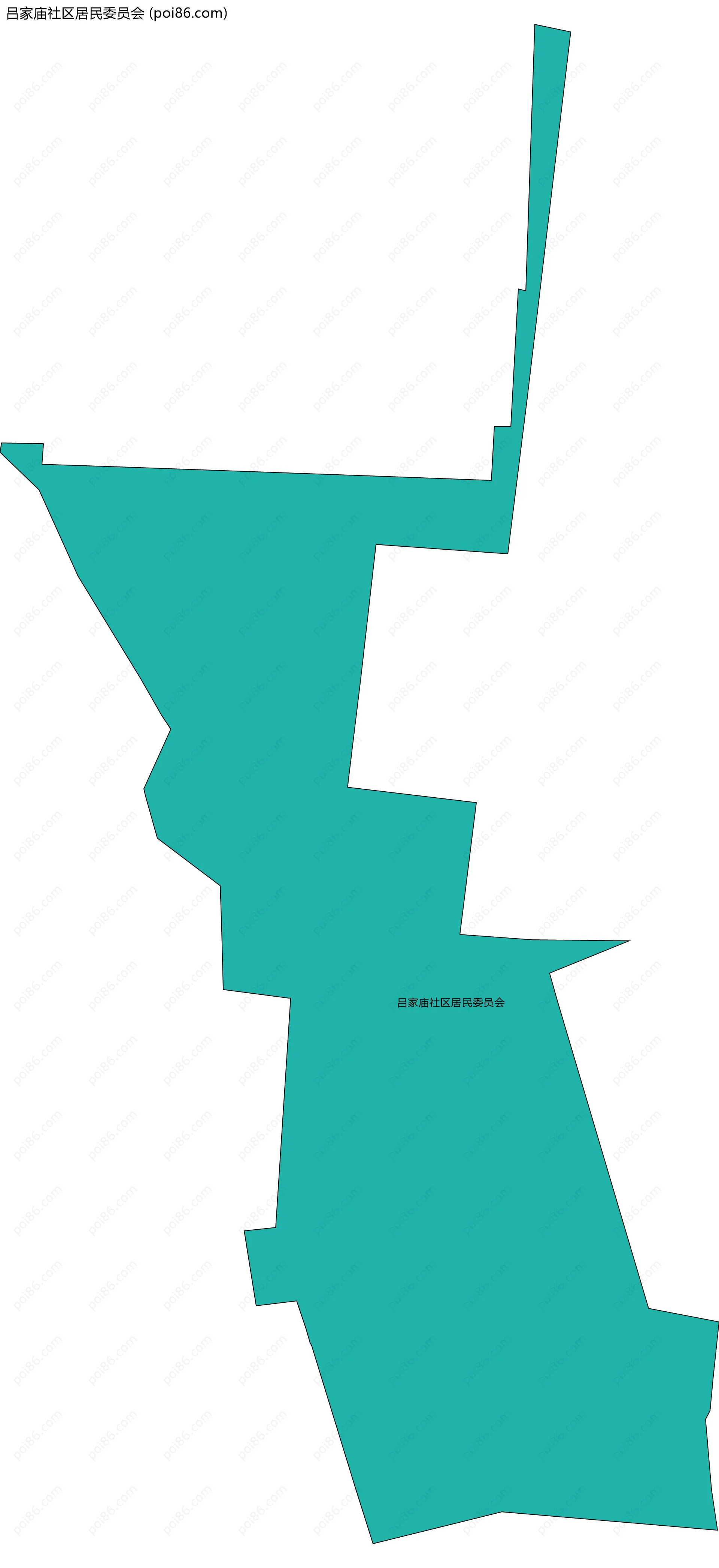 吕家庙社区居民委员会边界地图