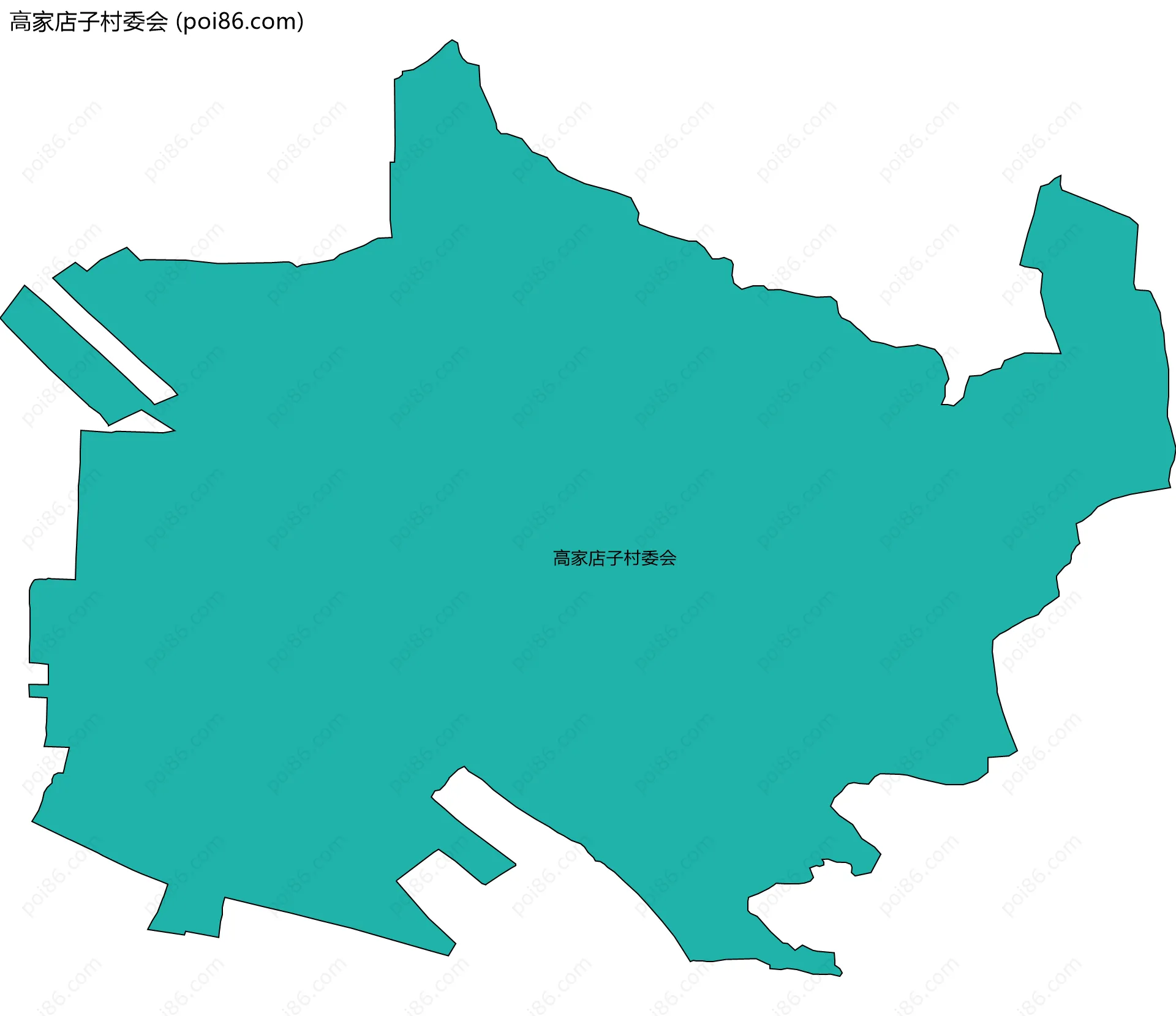 高家店子村委会边界地图