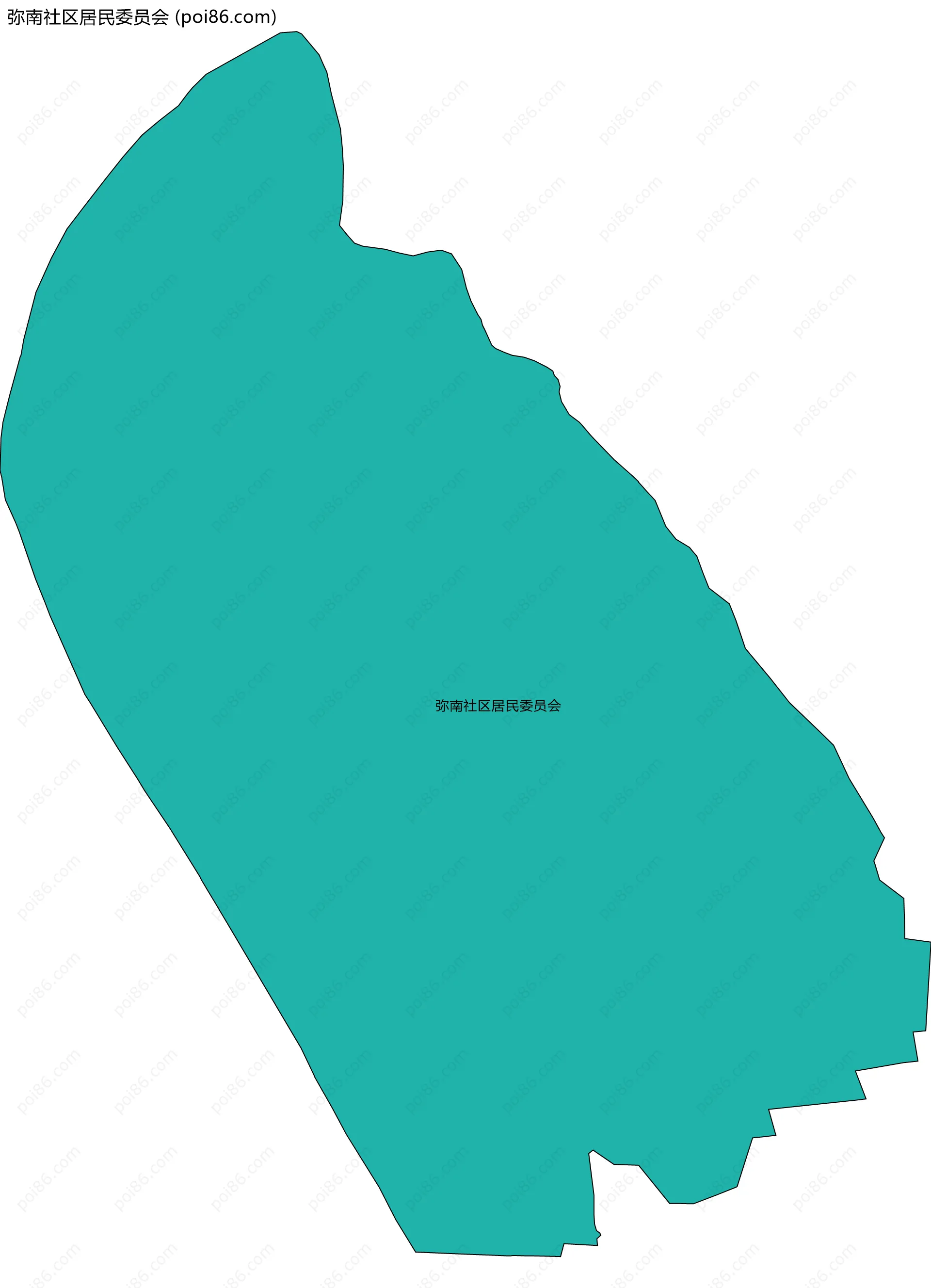 弥南社区居民委员会边界地图