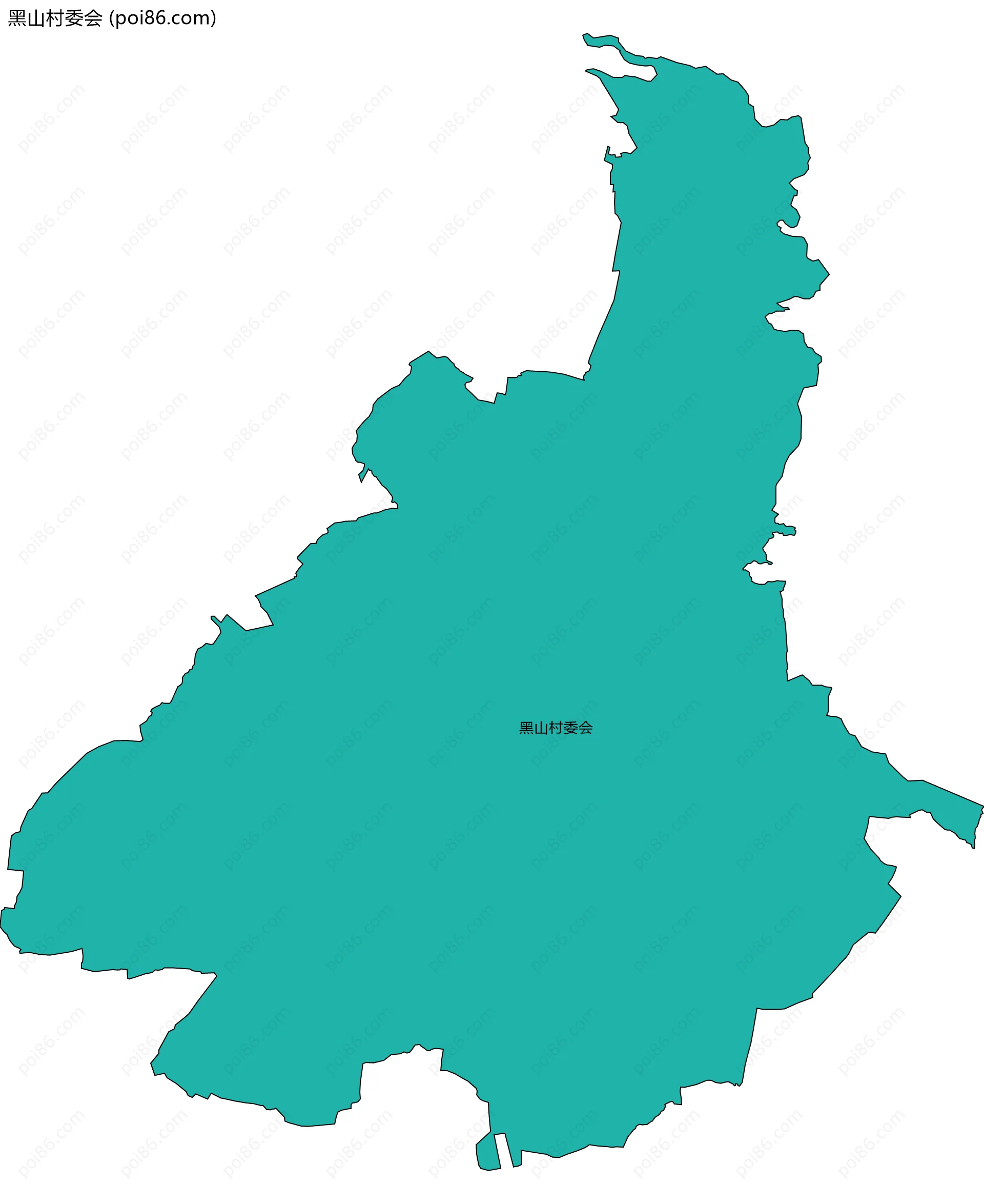 黑山村委会边界地图