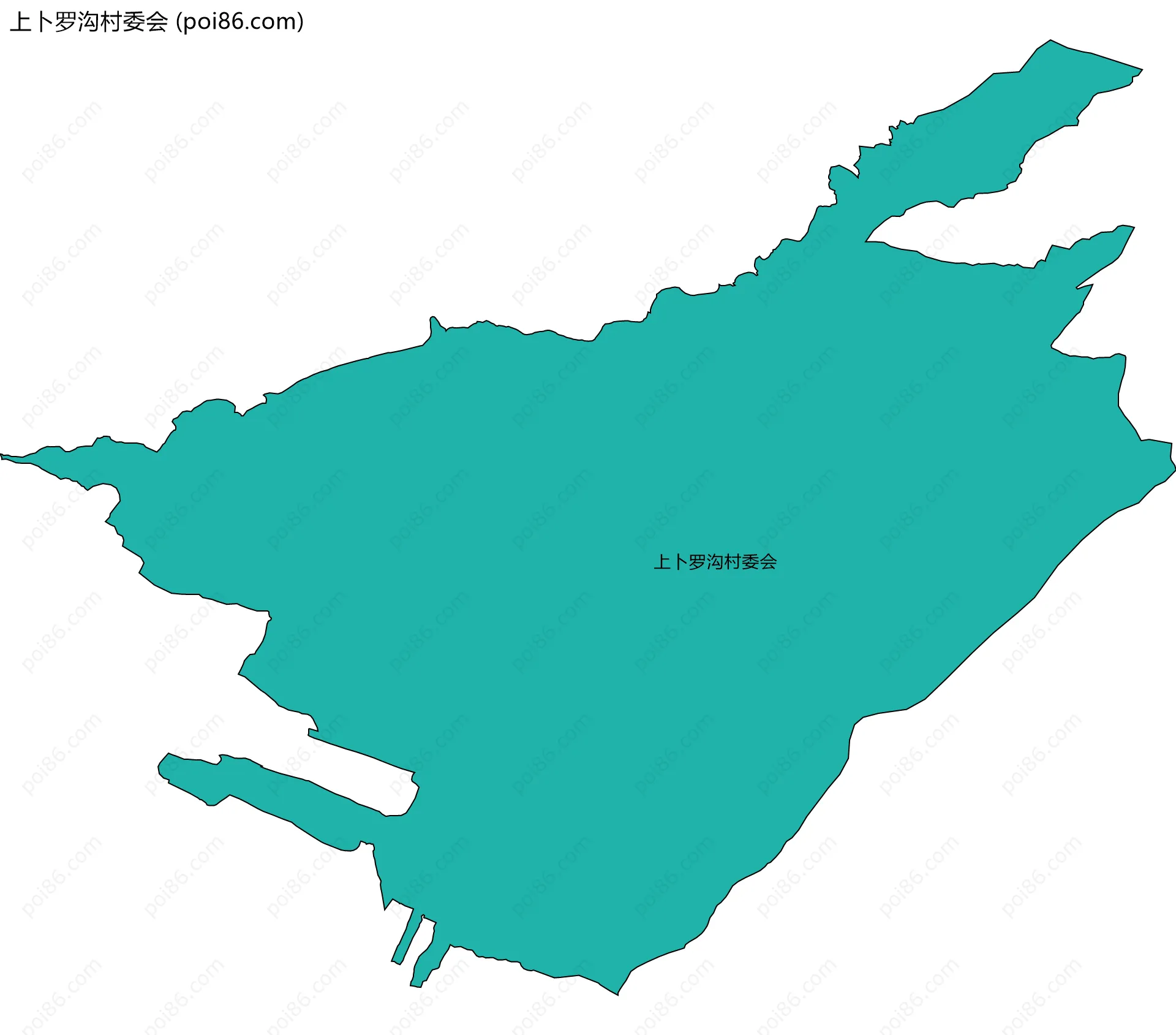 上卜罗沟村委会边界地图