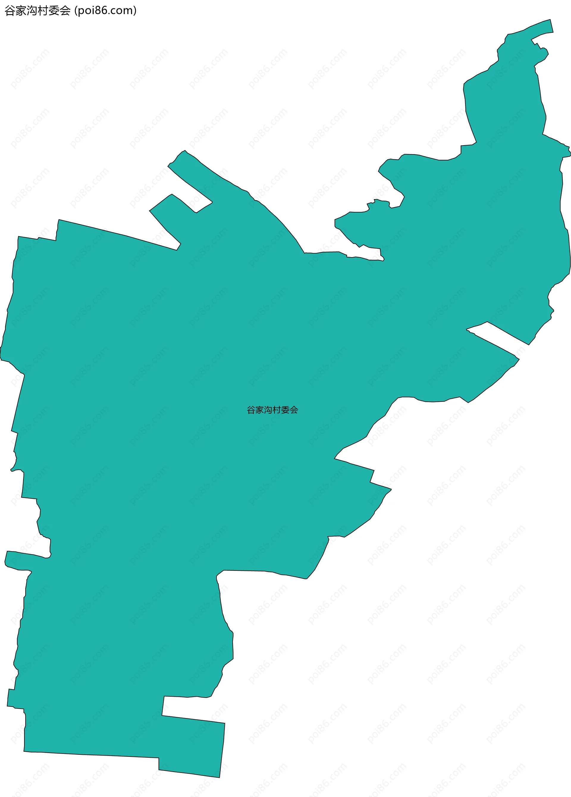 谷家沟村委会边界地图