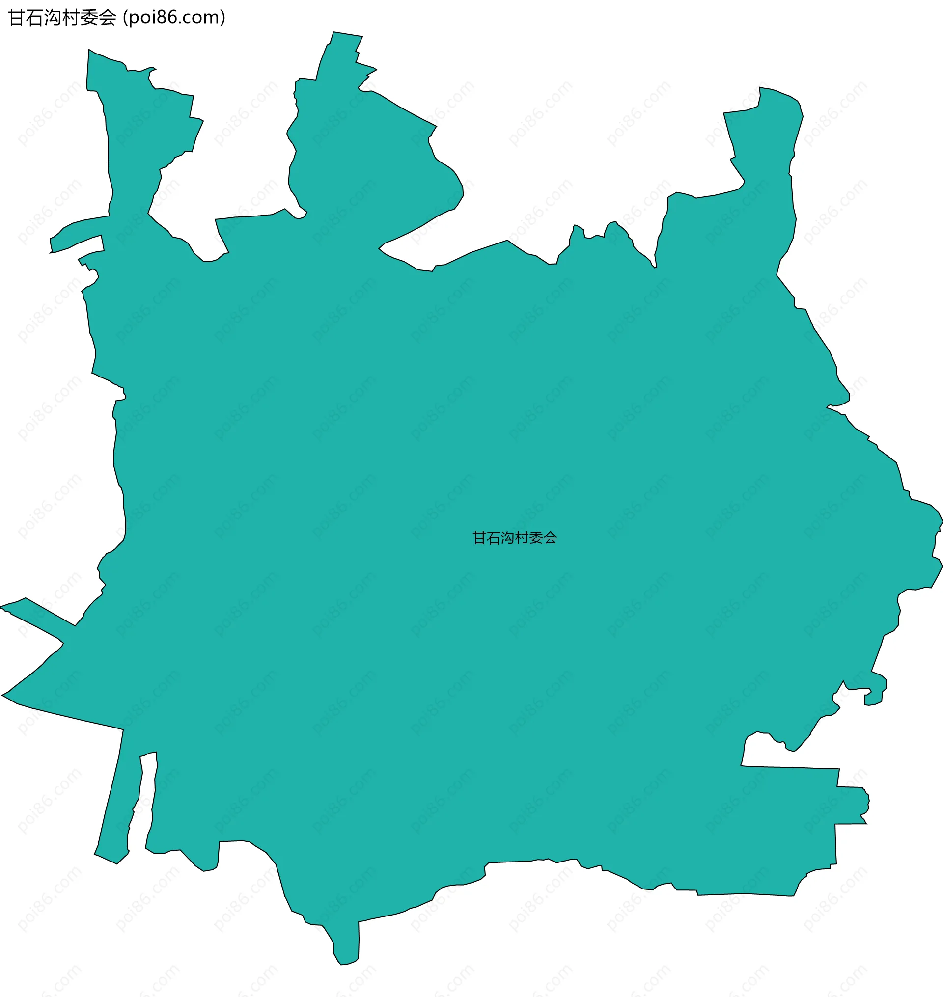 甘石沟村委会边界地图