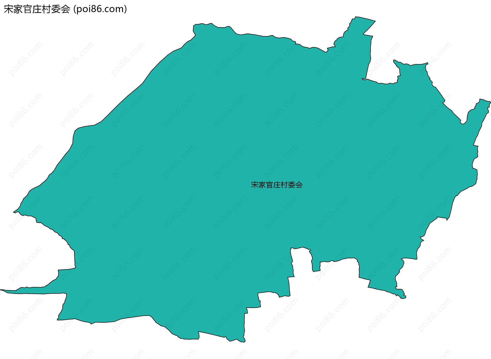 宋家官庄村委会边界地图