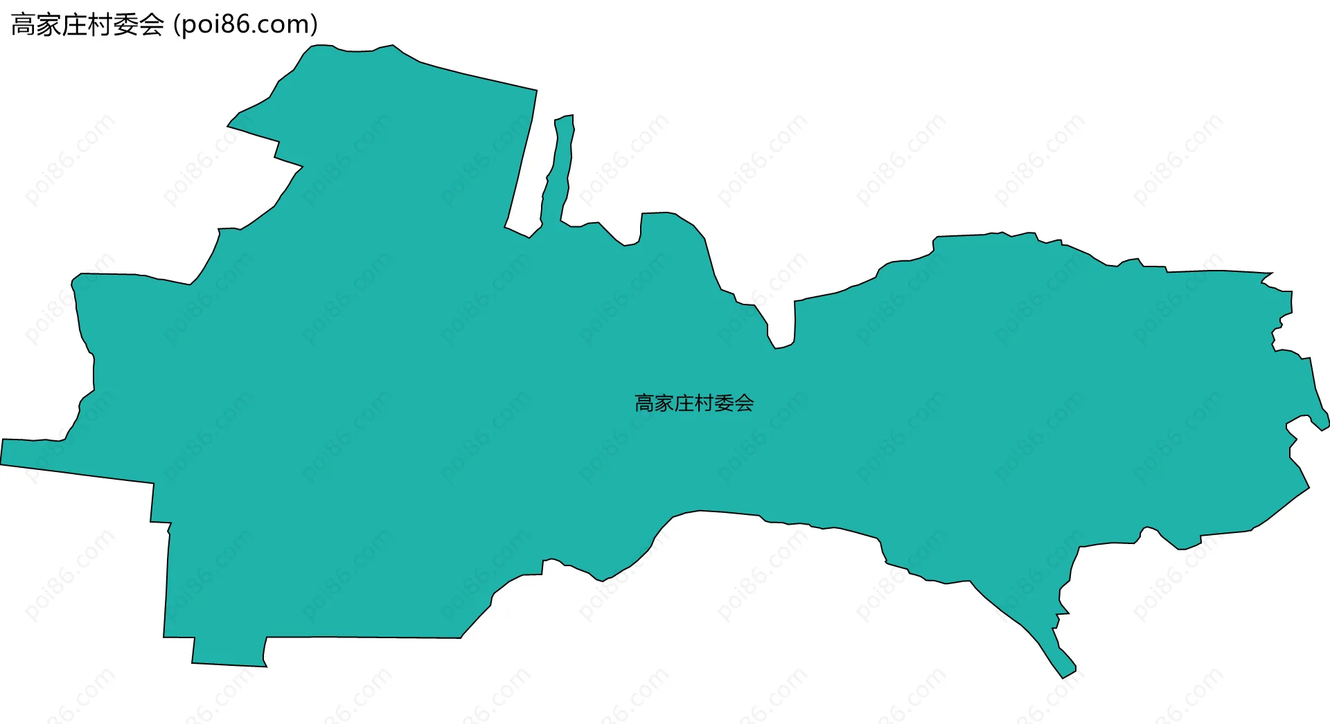 高家庄村委会边界地图