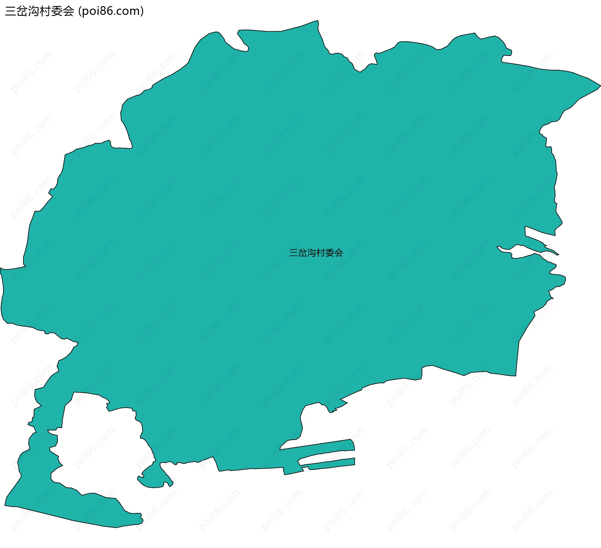 三岔沟村委会边界地图