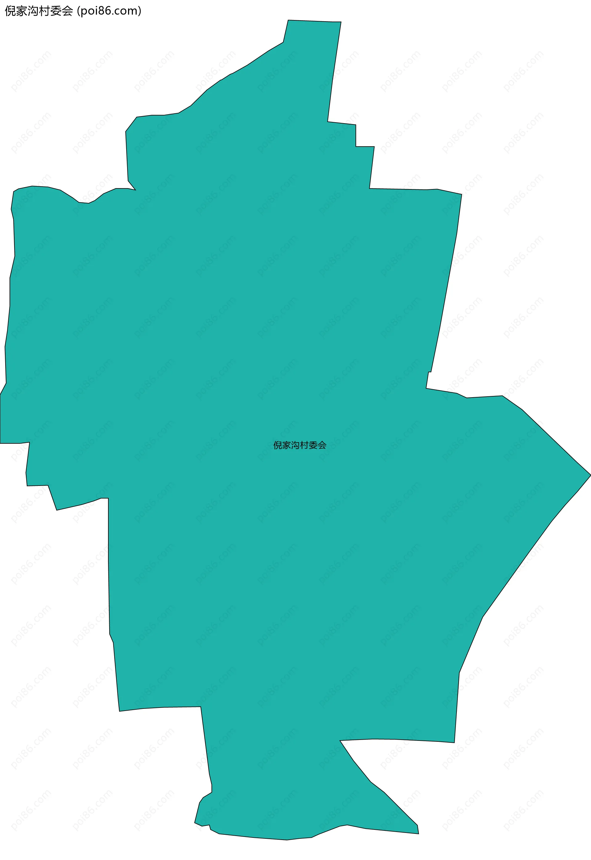 倪家沟村委会边界地图