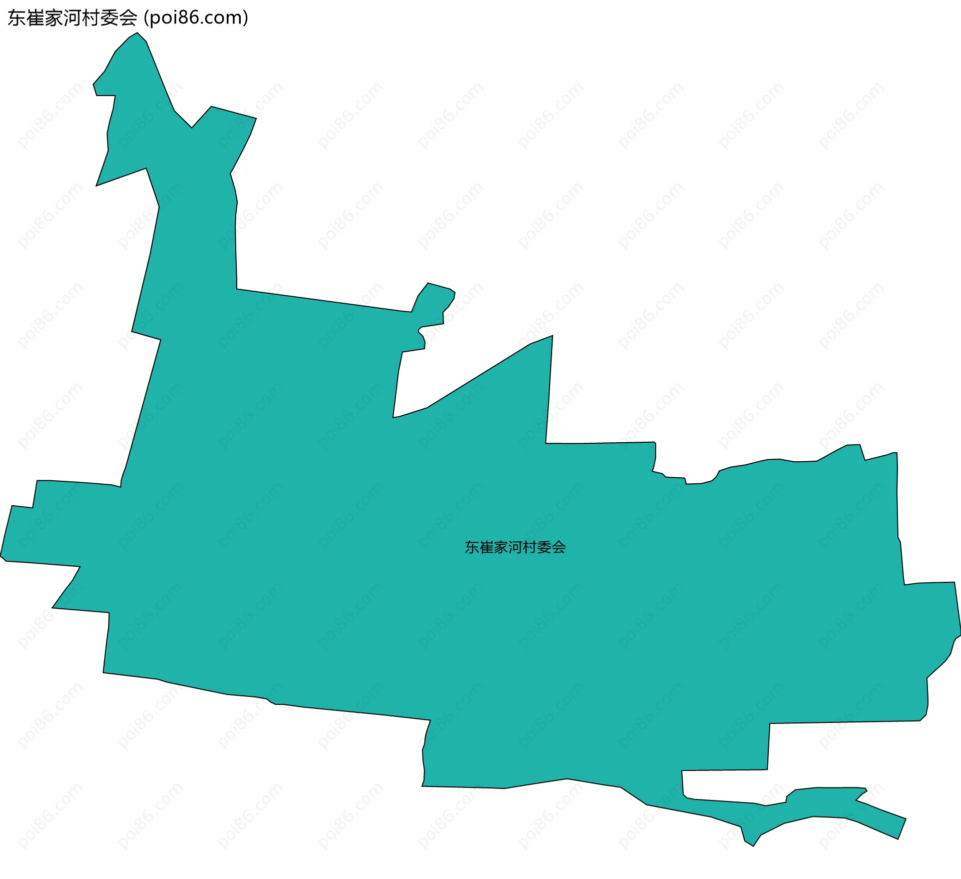 东崔家河村委会边界地图