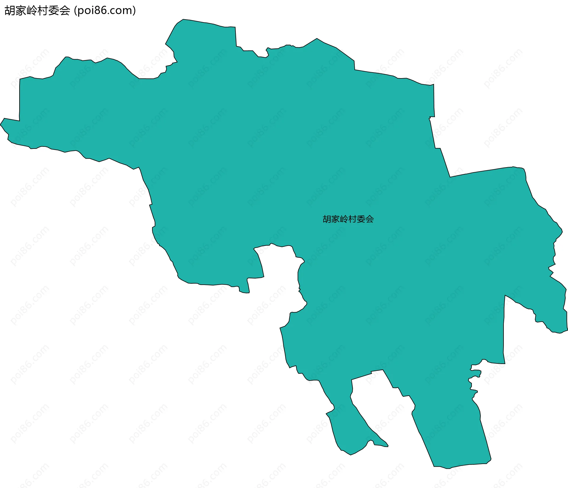 胡家岭村委会边界地图