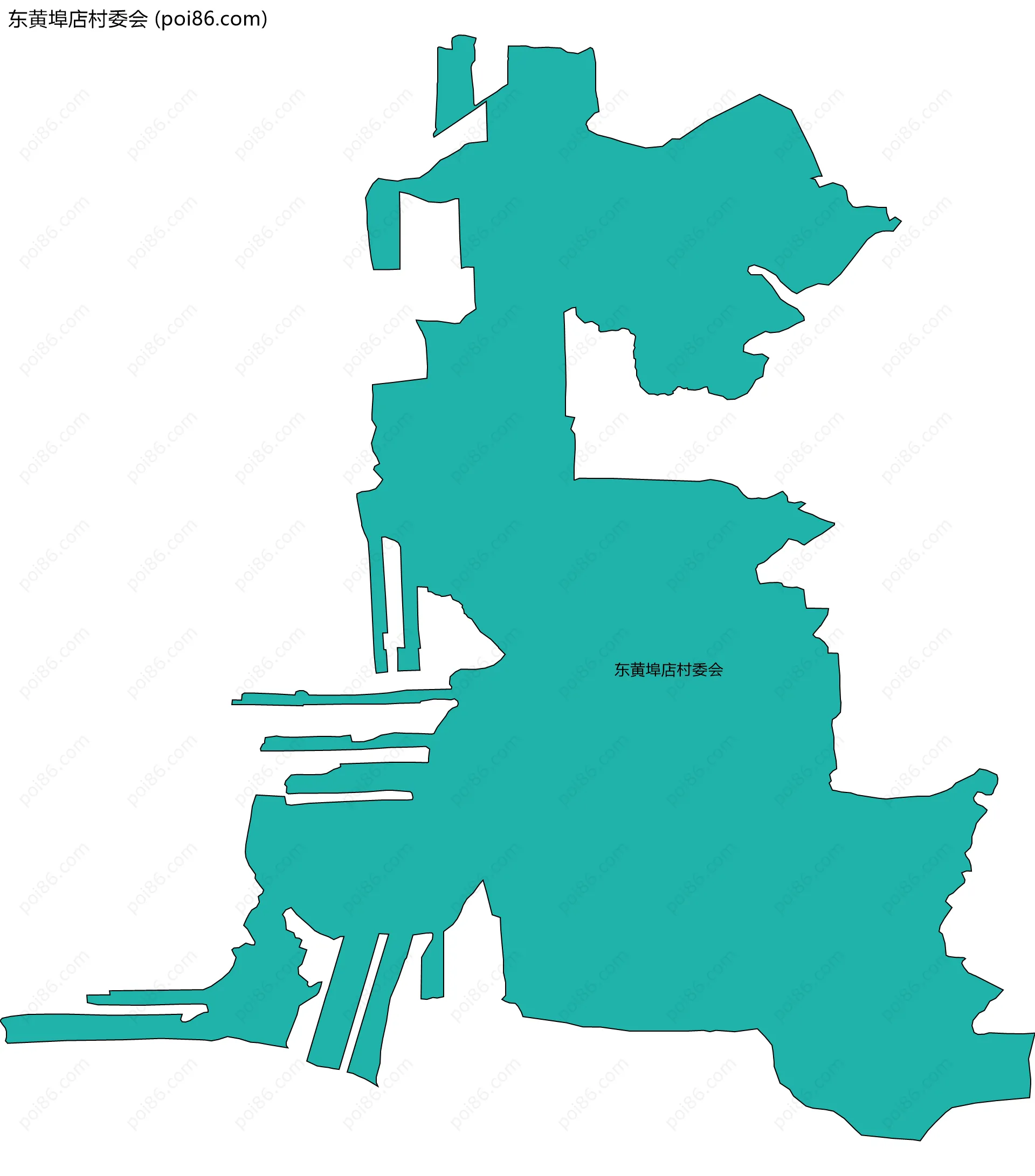 东黄埠店村委会边界地图