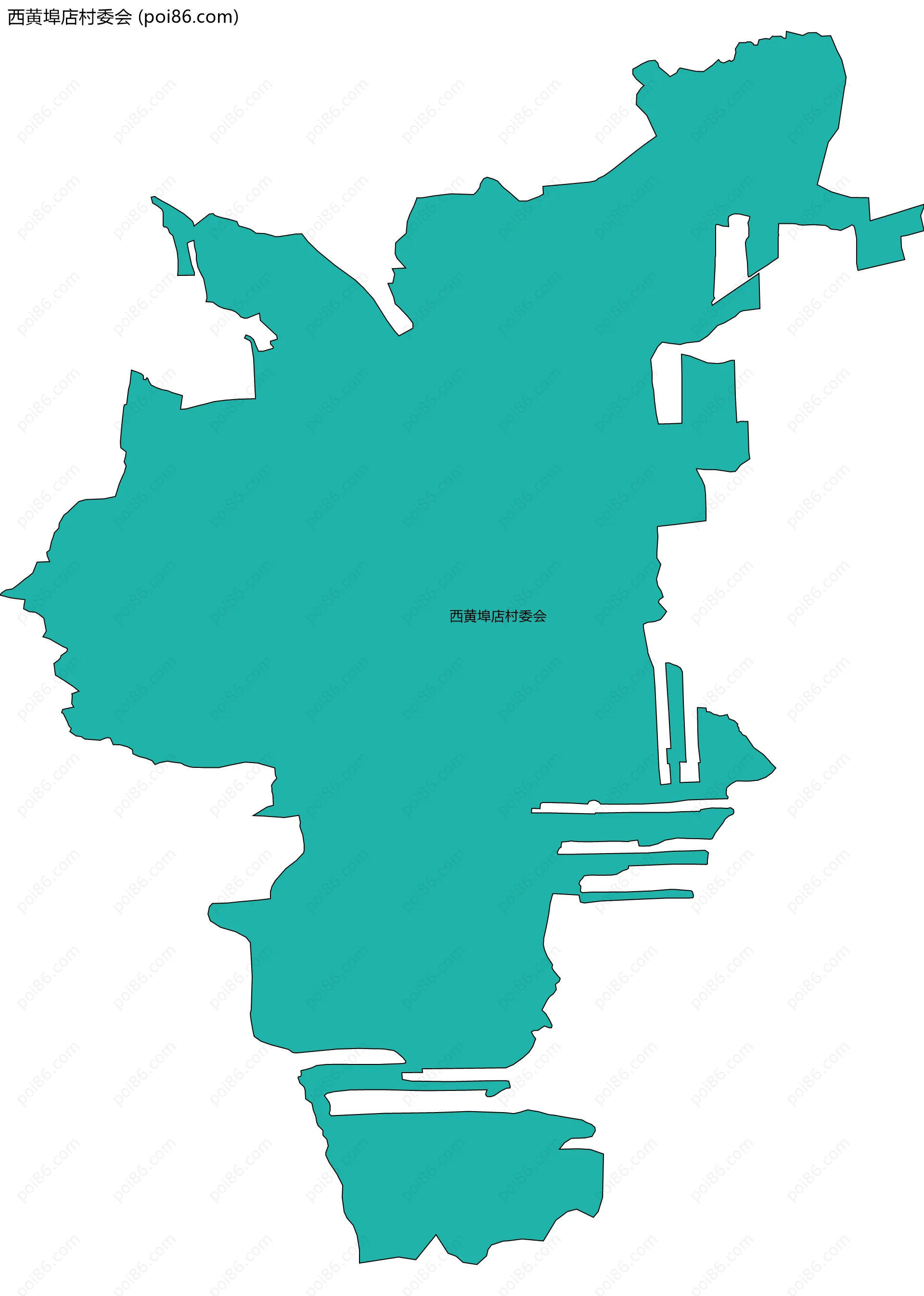 西黄埠店村委会边界地图