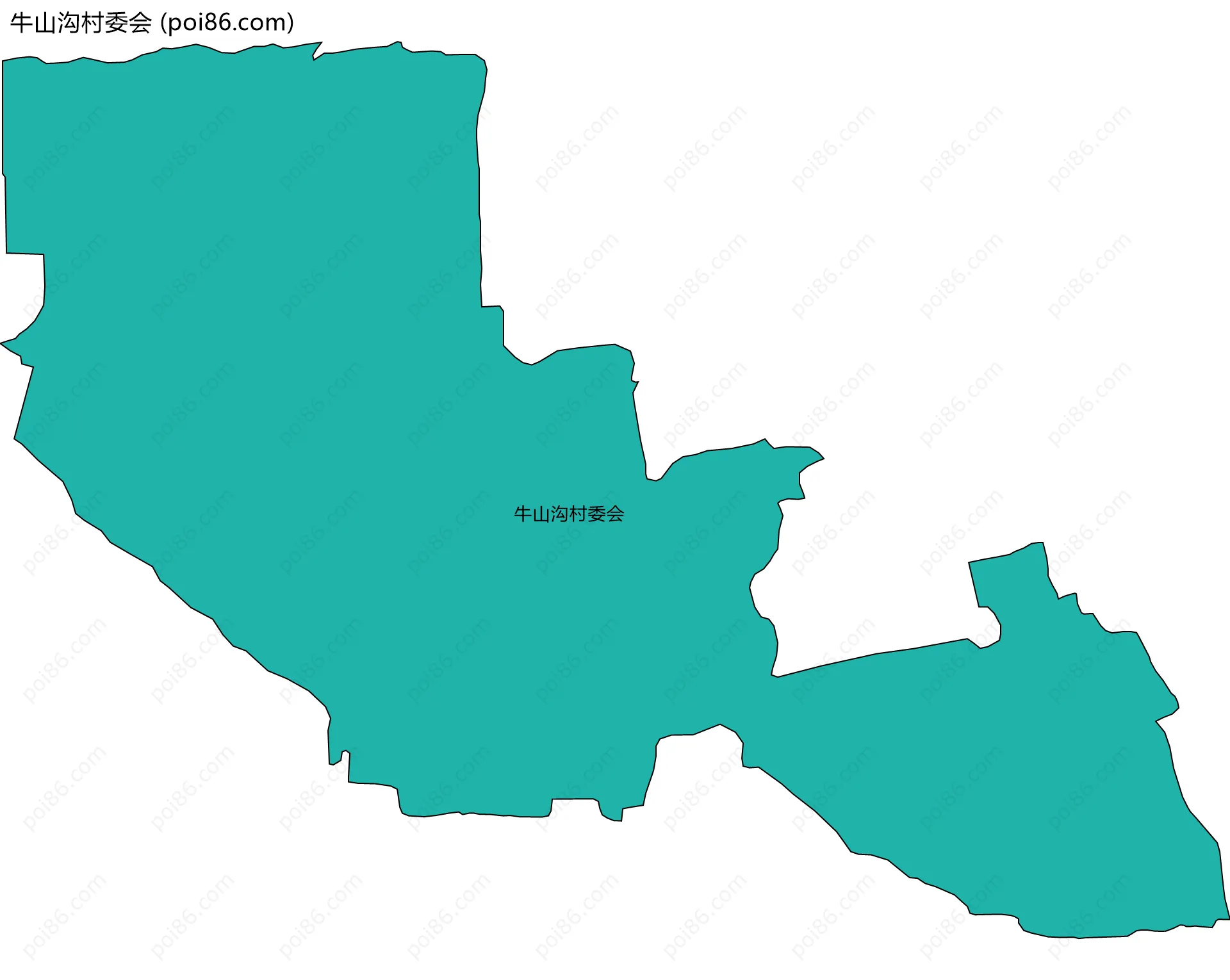 牛山沟村委会边界地图