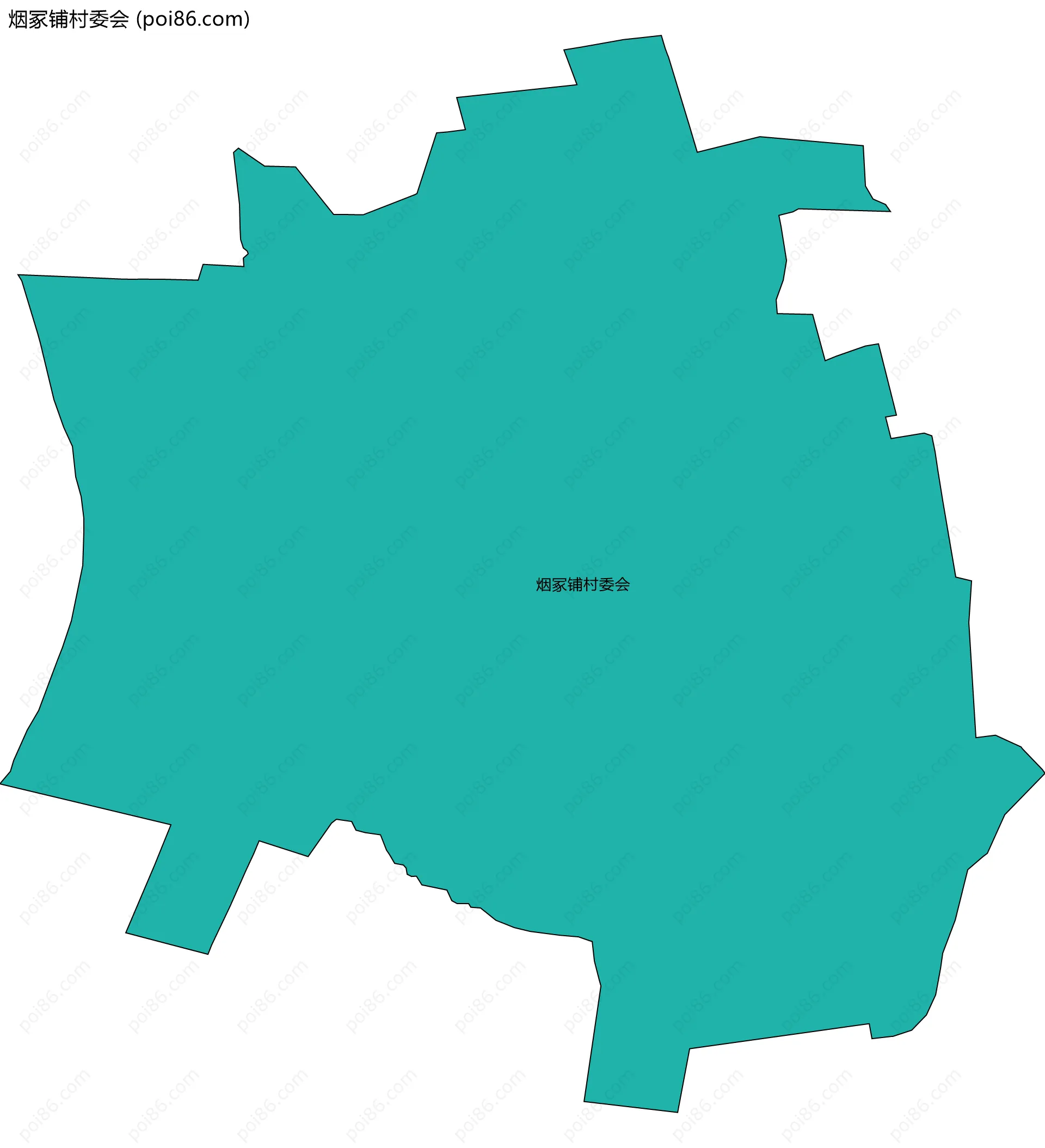 烟冢铺村委会边界地图