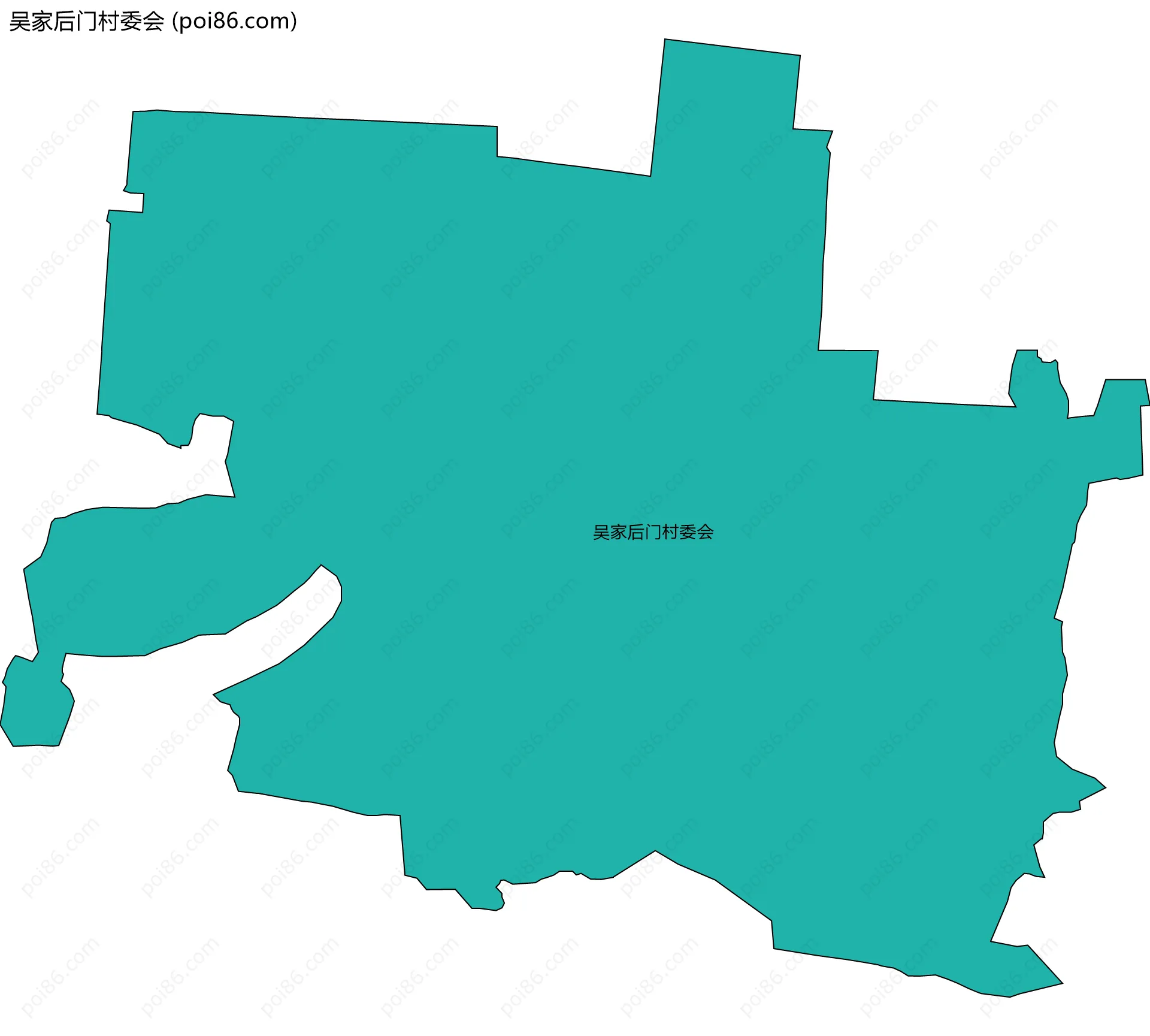 吴家后门村委会边界地图