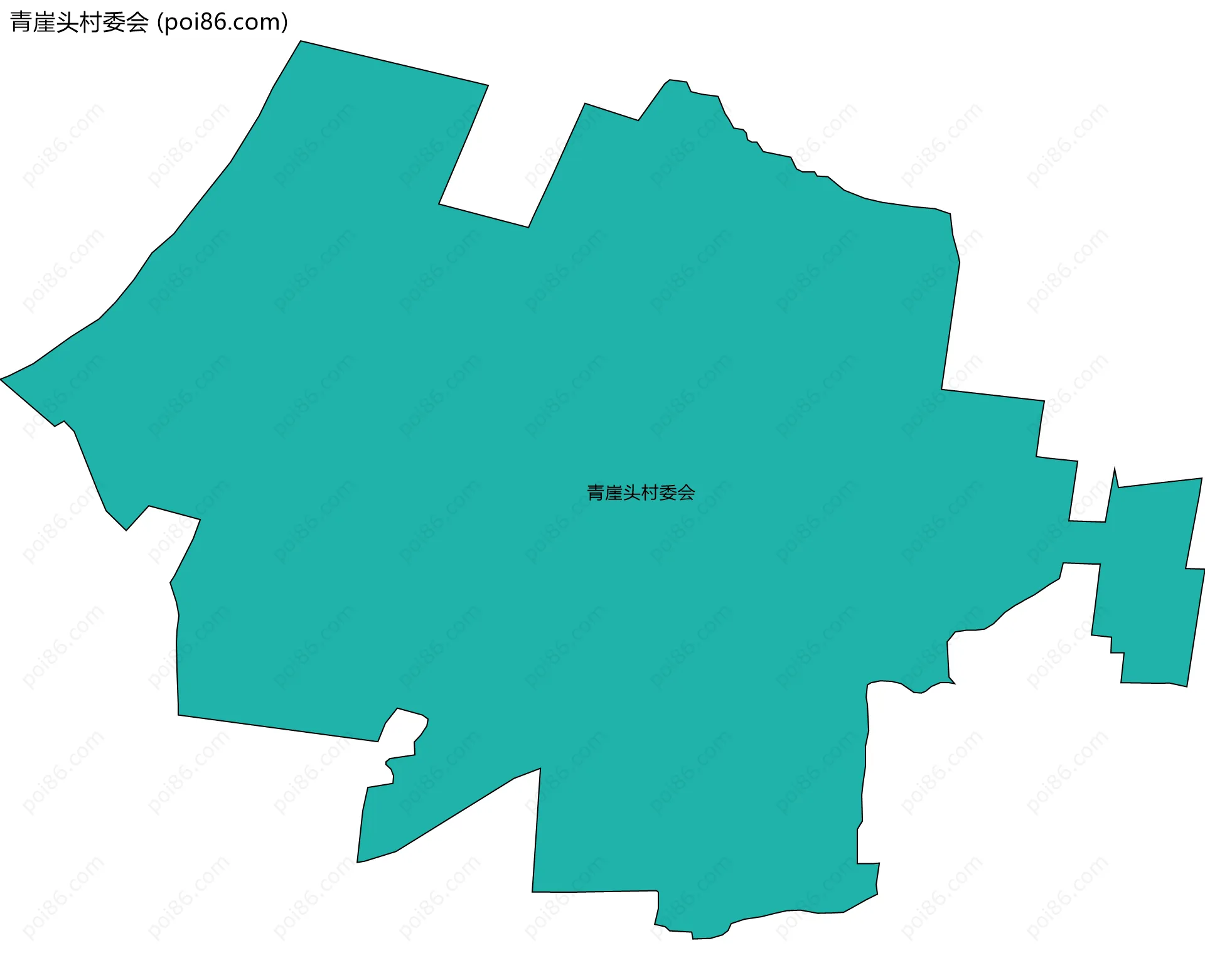 青崖头村委会边界地图