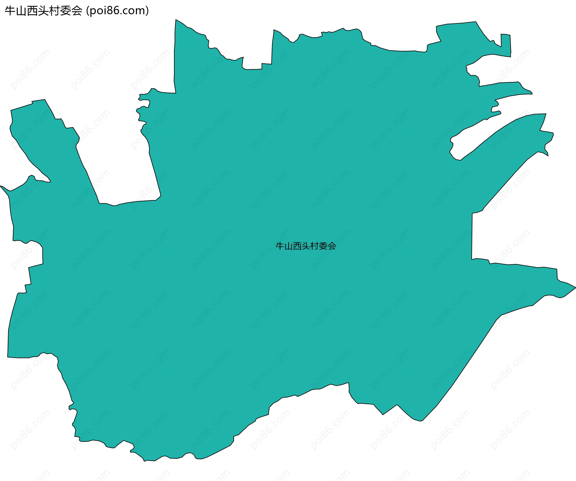 牛山西头村委会边界地图