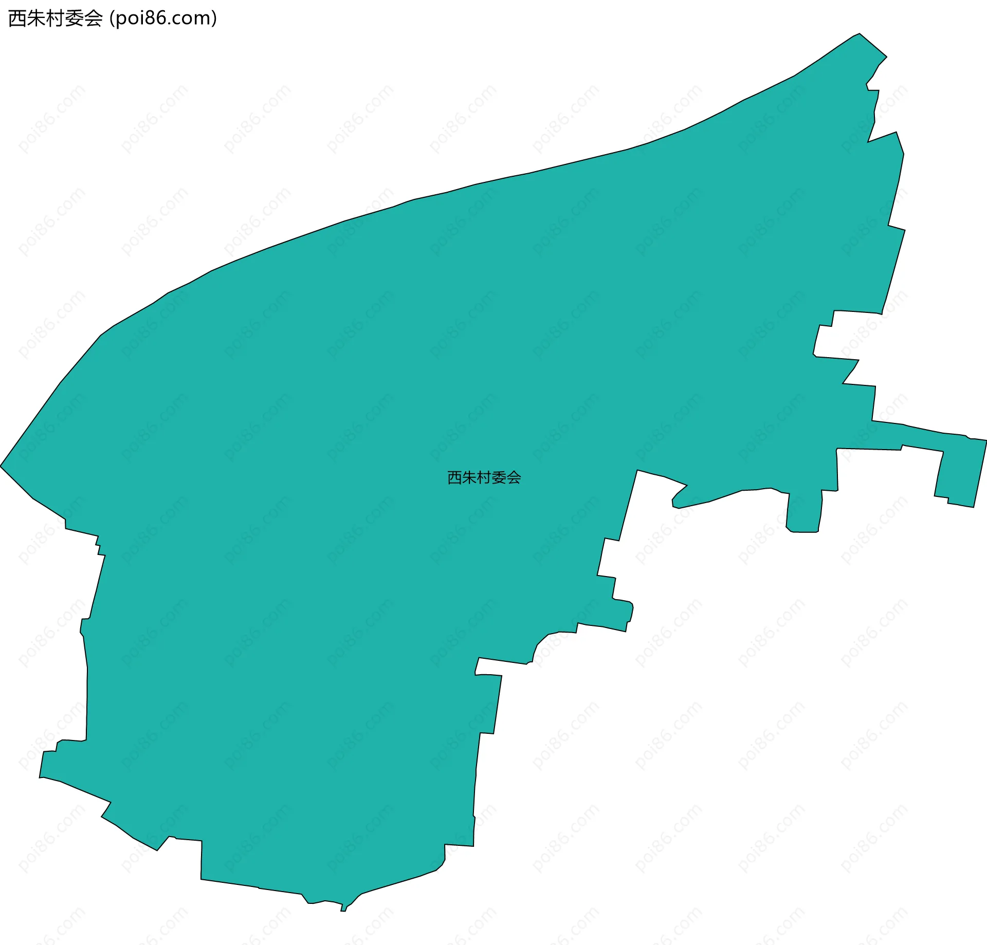 西朱村委会边界地图