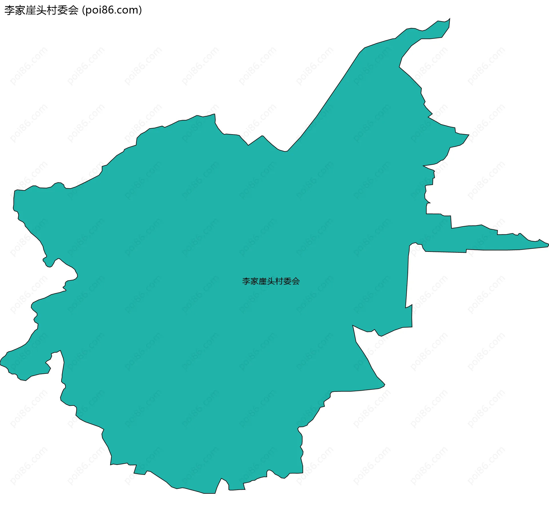 李家崖头村委会边界地图