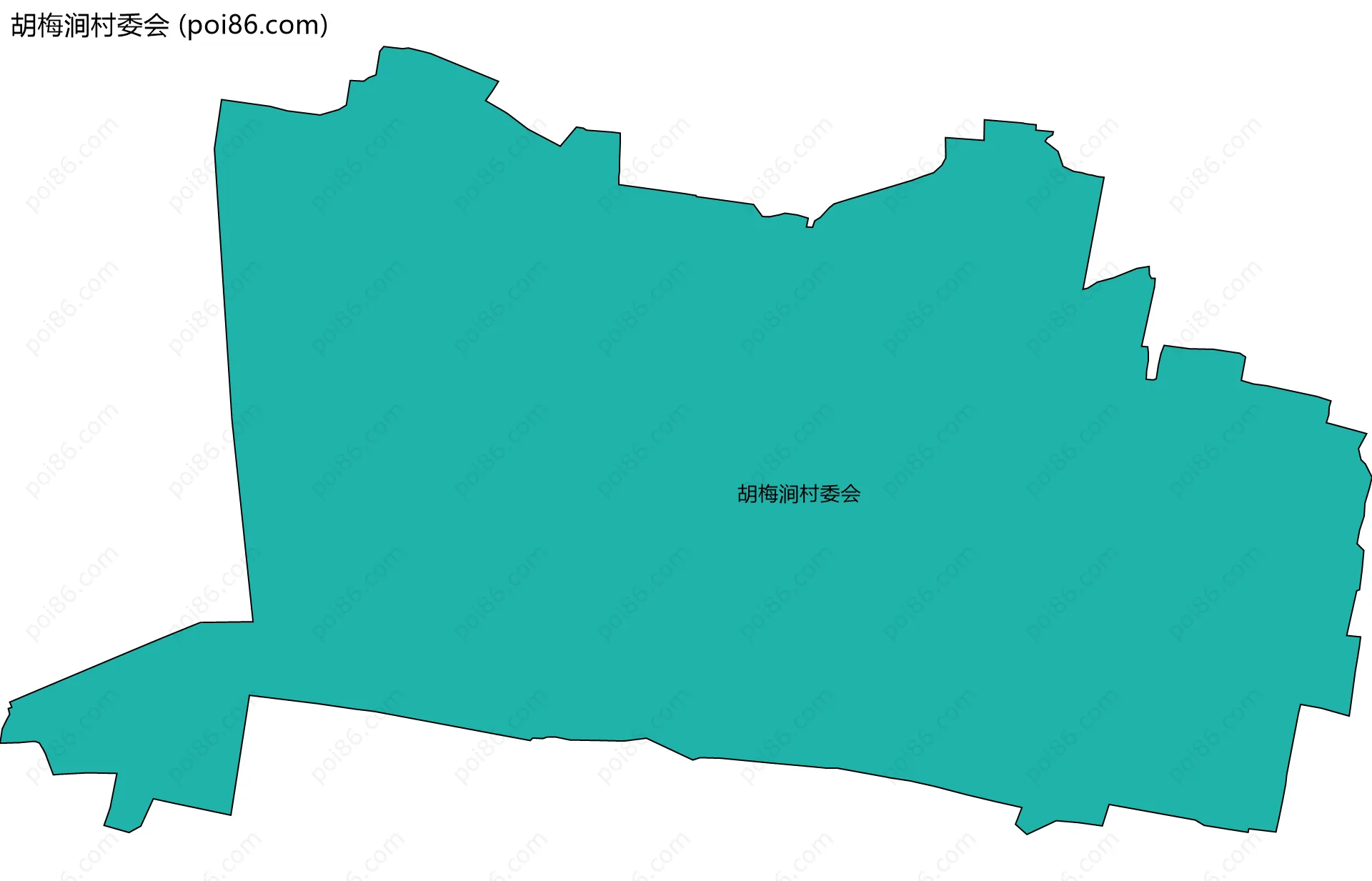 胡梅涧村委会边界地图