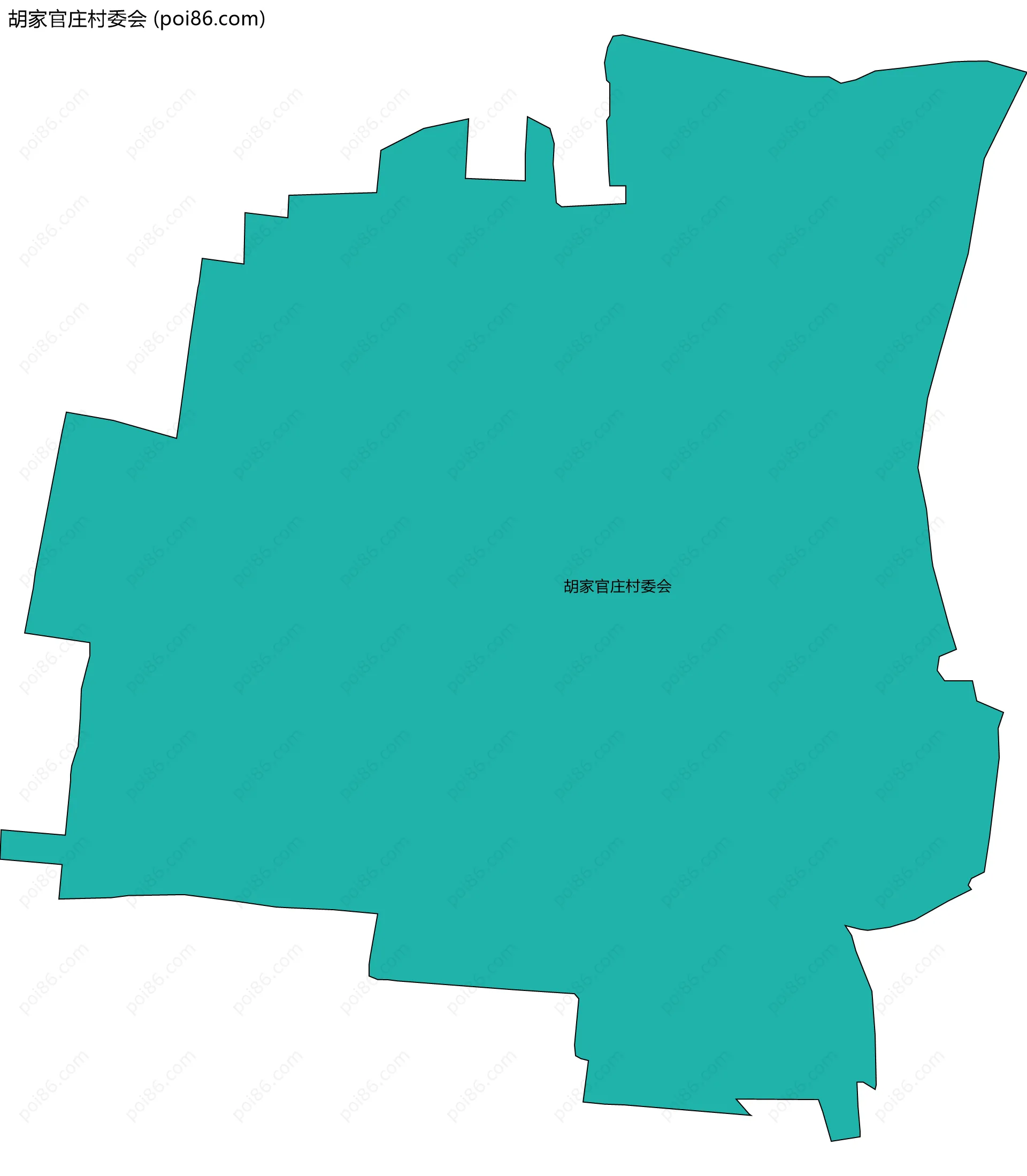 胡家官庄村委会边界地图