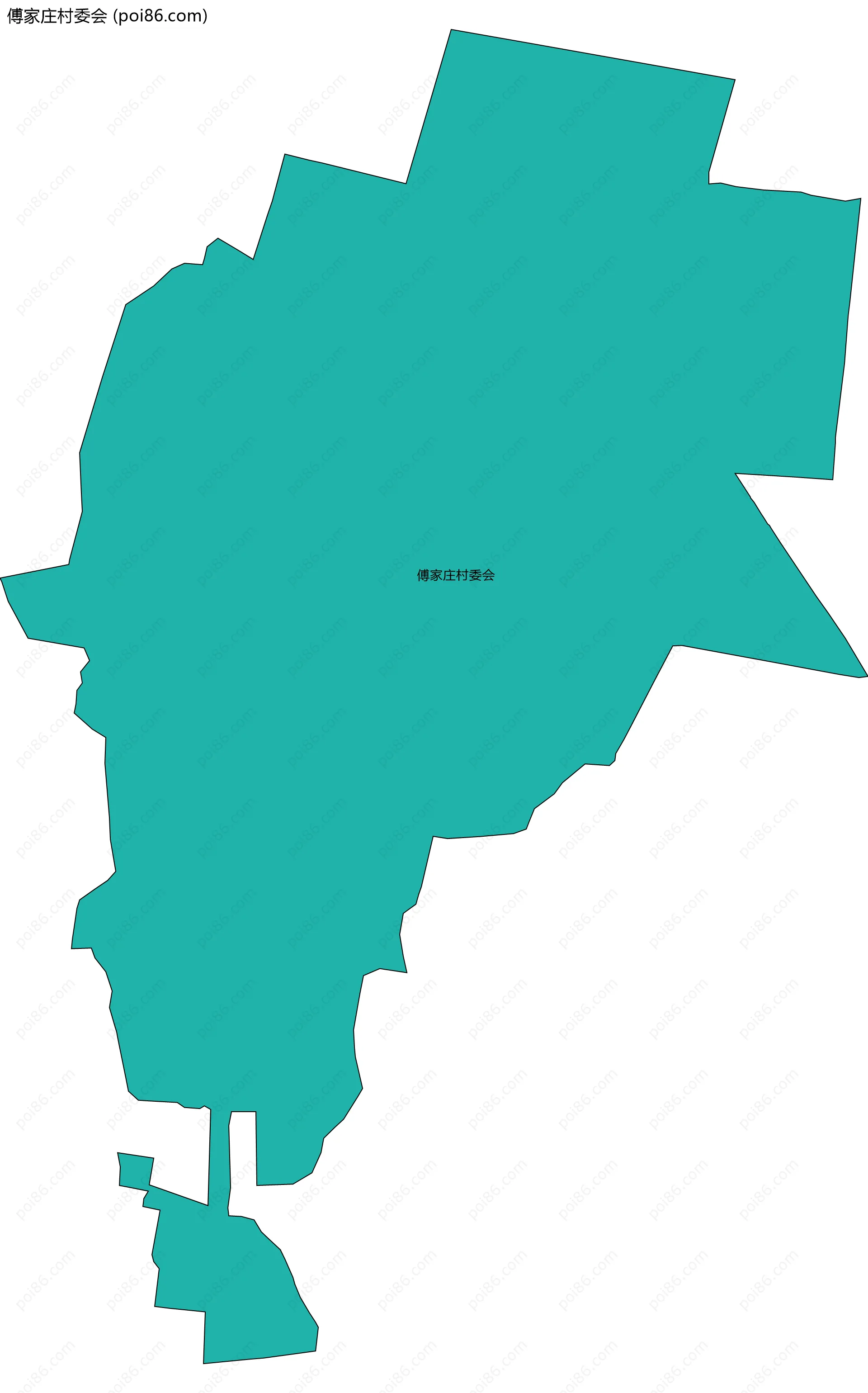 傅家庄村委会边界地图